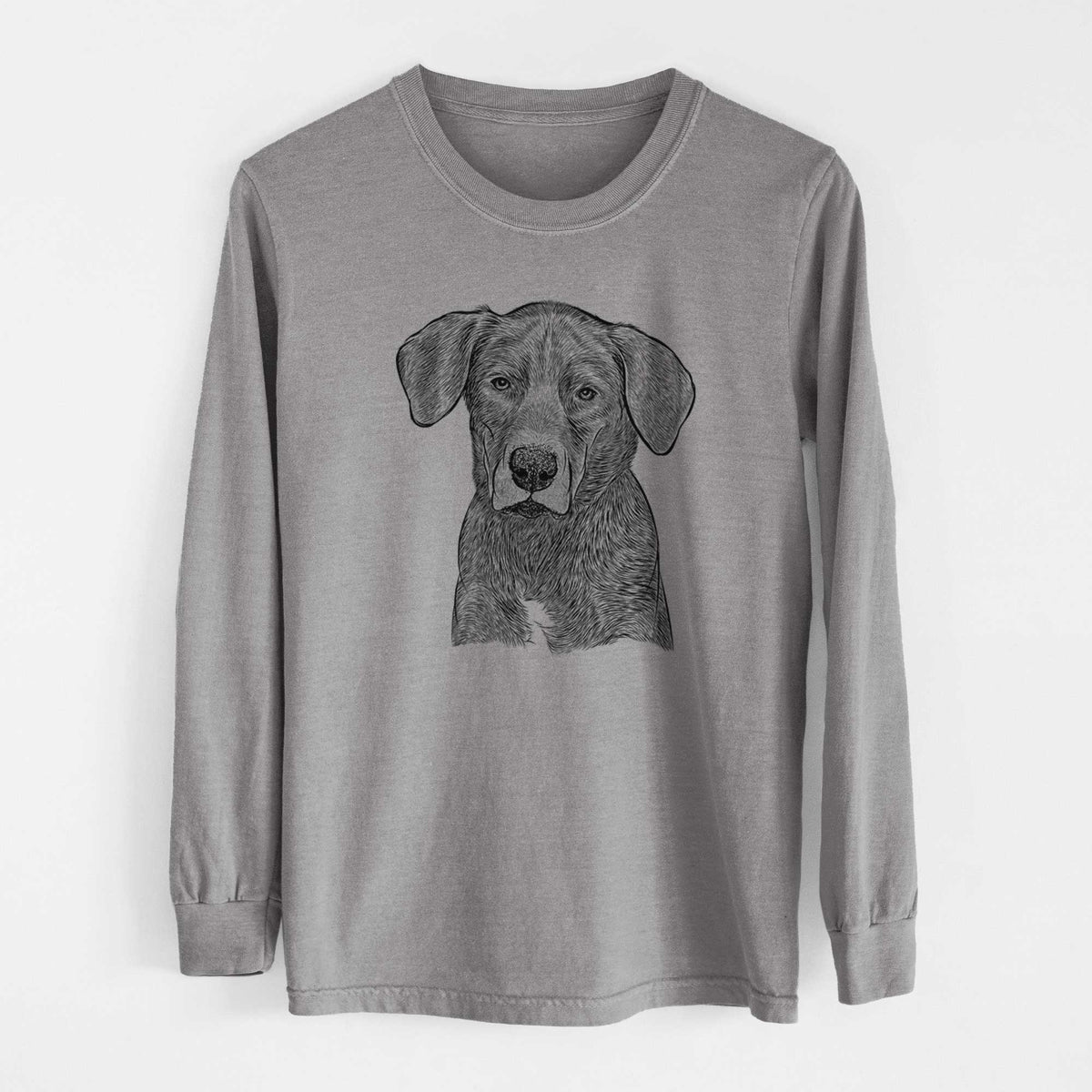 Bare Tom the Lab Dane Mix - Heavyweight 100% Cotton Long Sleeve