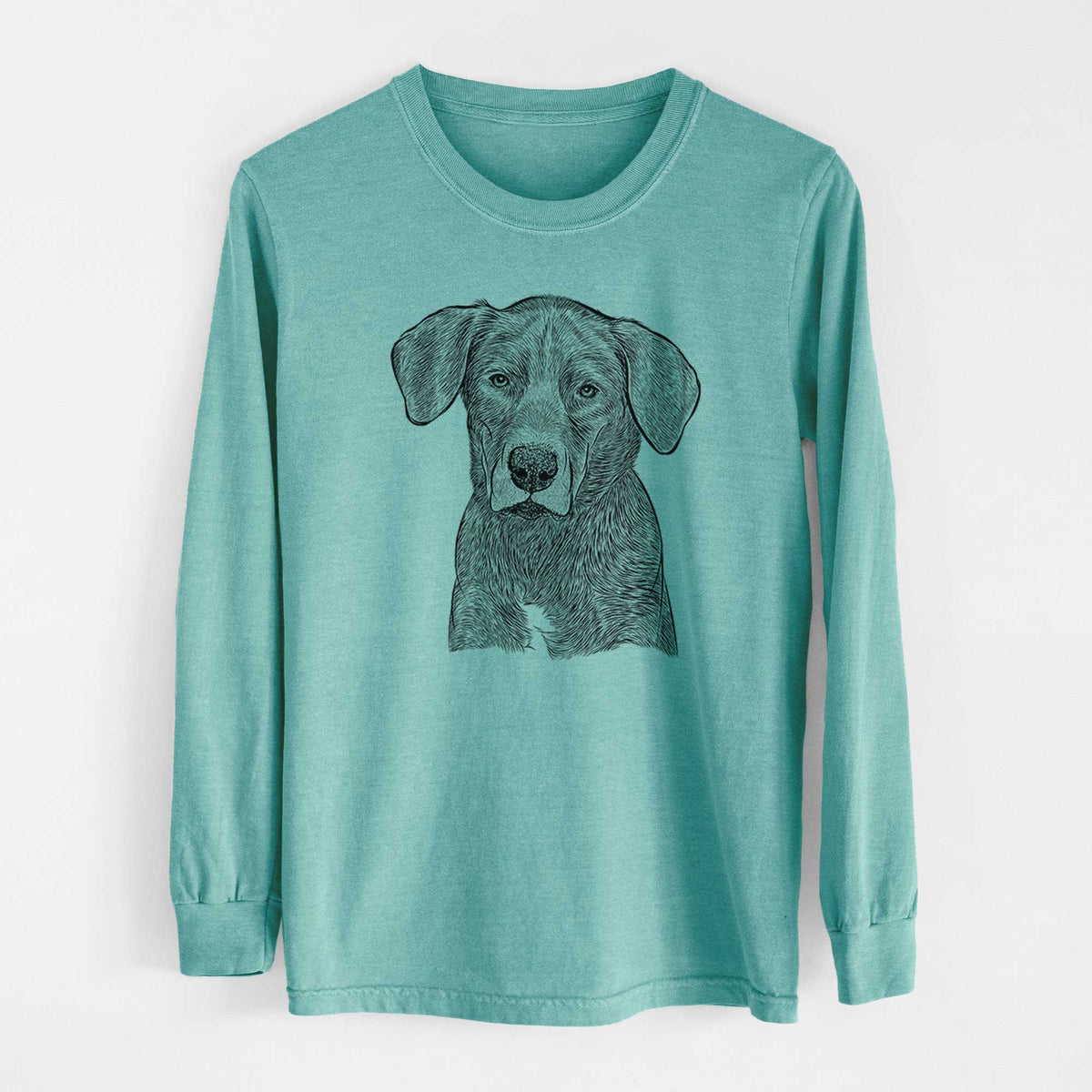 Bare Tom the Lab Dane Mix - Heavyweight 100% Cotton Long Sleeve