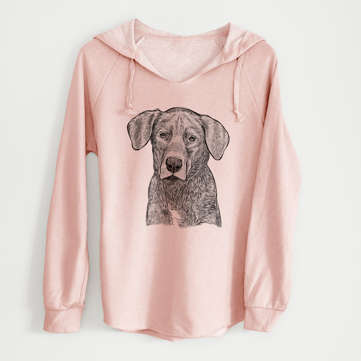 Bare Tom the Lab Dane Mix - Cali Wave Hooded Sweatshirt