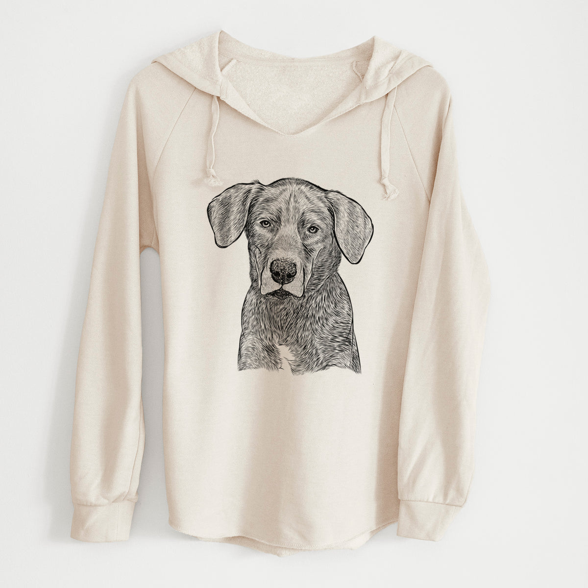 Bare Tom the Lab Dane Mix - Cali Wave Hooded Sweatshirt