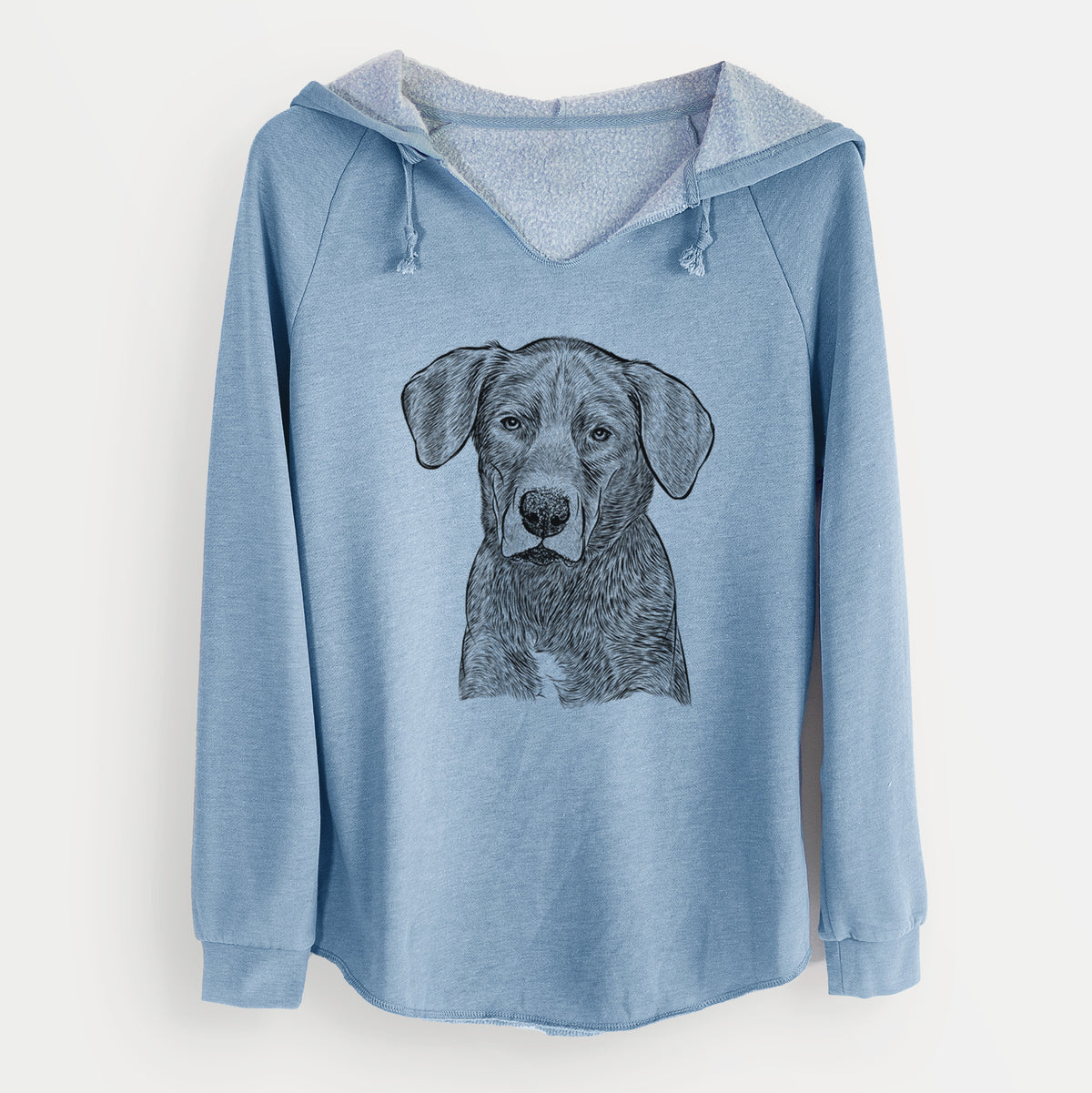Bare Tom the Lab Dane Mix - Cali Wave Hooded Sweatshirt