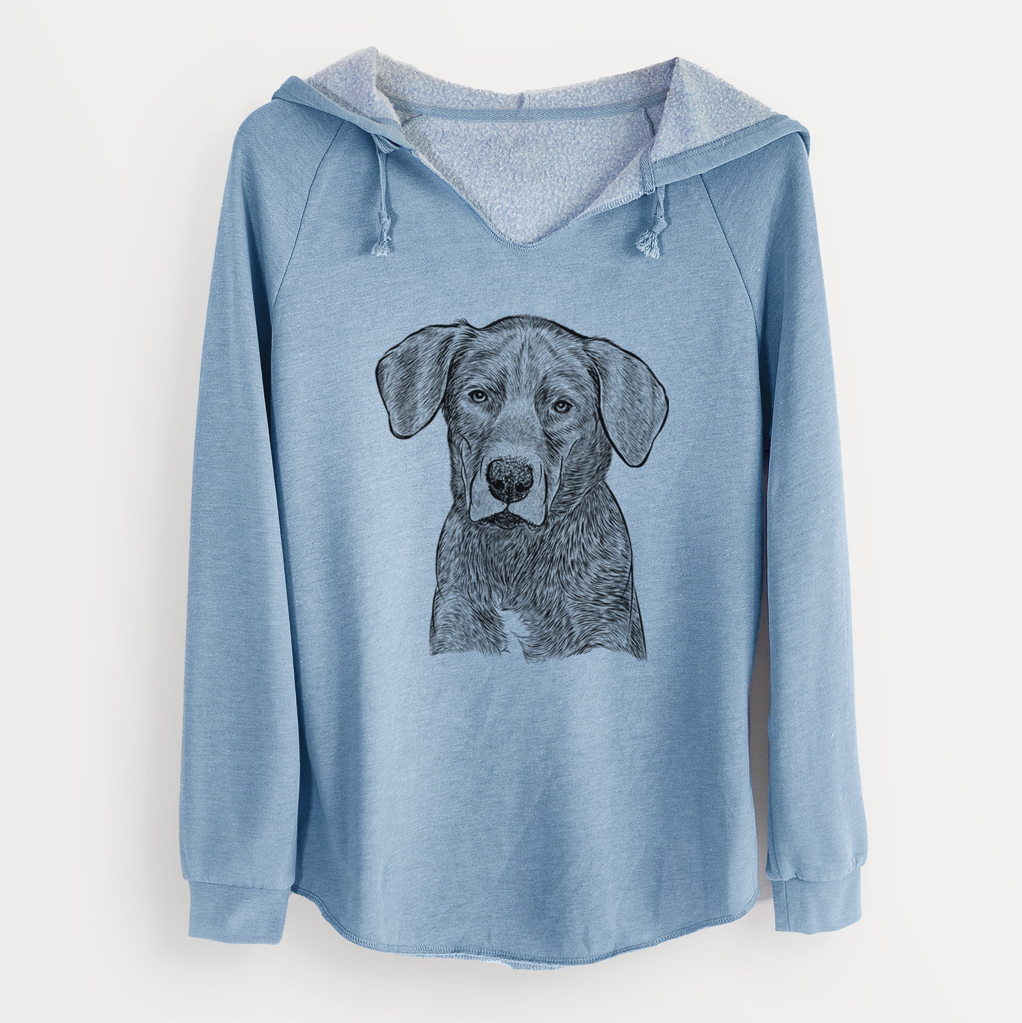Bare Tom the Lab Dane Mix - Cali Wave Hooded Sweatshirt