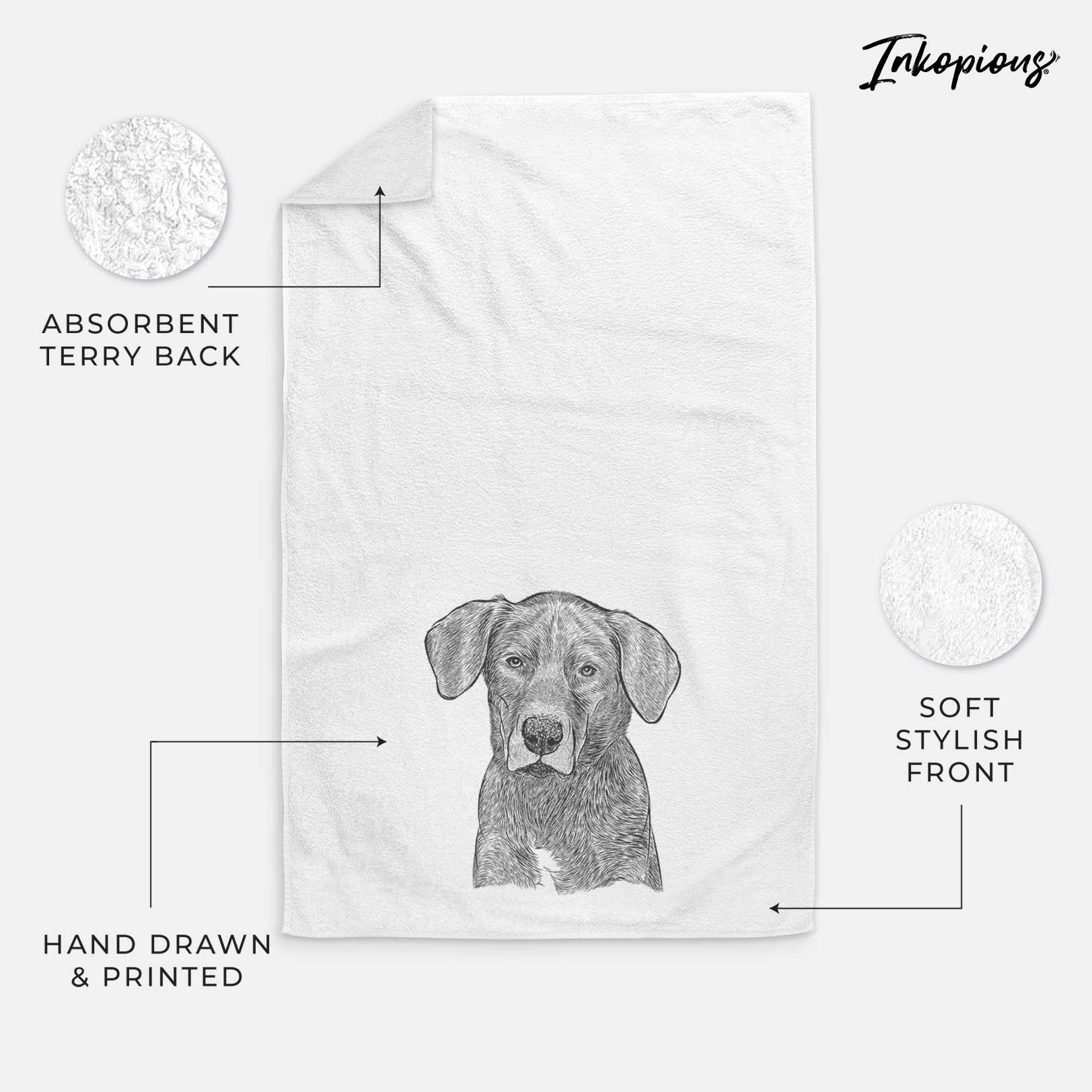 Tom the Lab Dane Mix Decorative Hand Towel