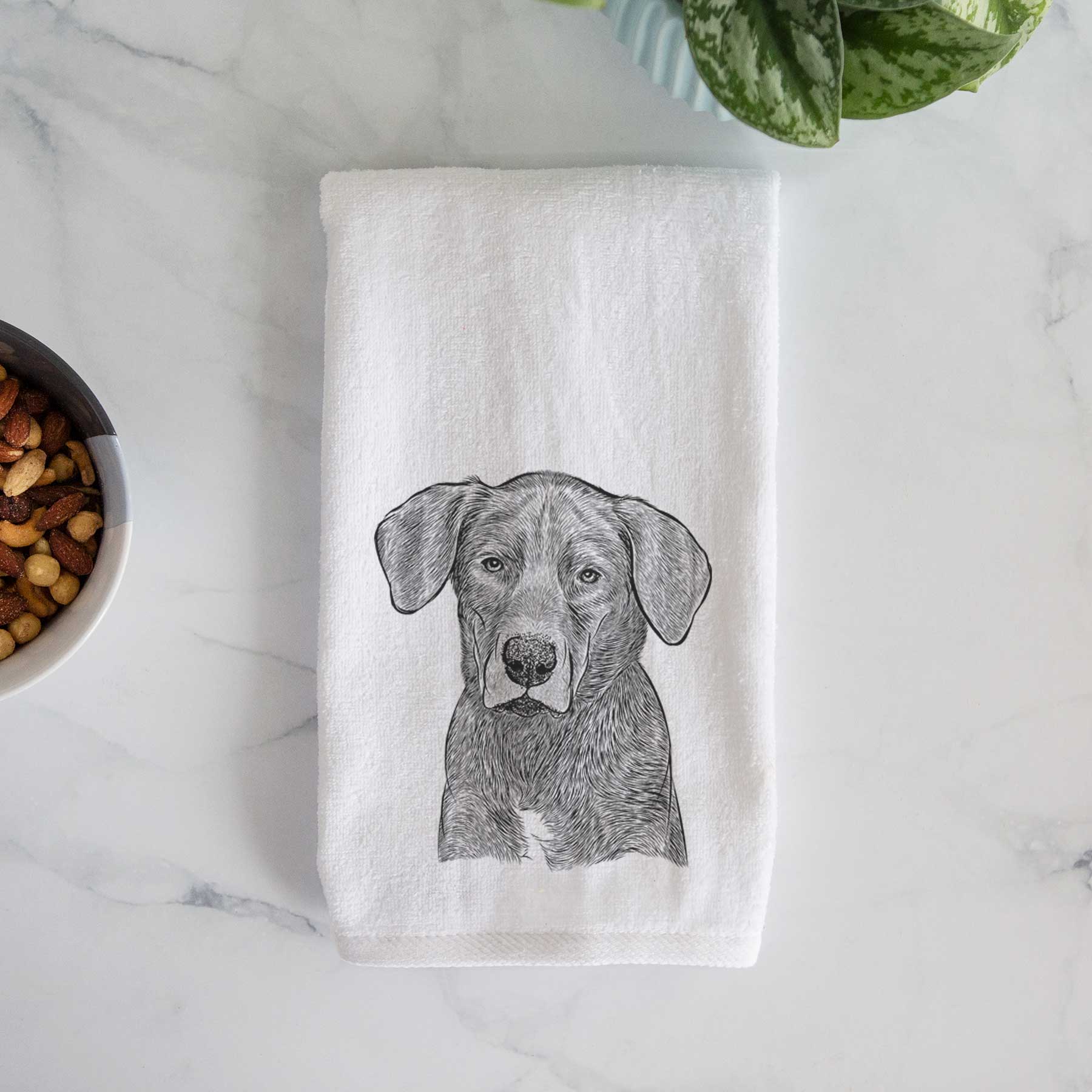 Tom the Lab Dane Mix Decorative Hand Towel