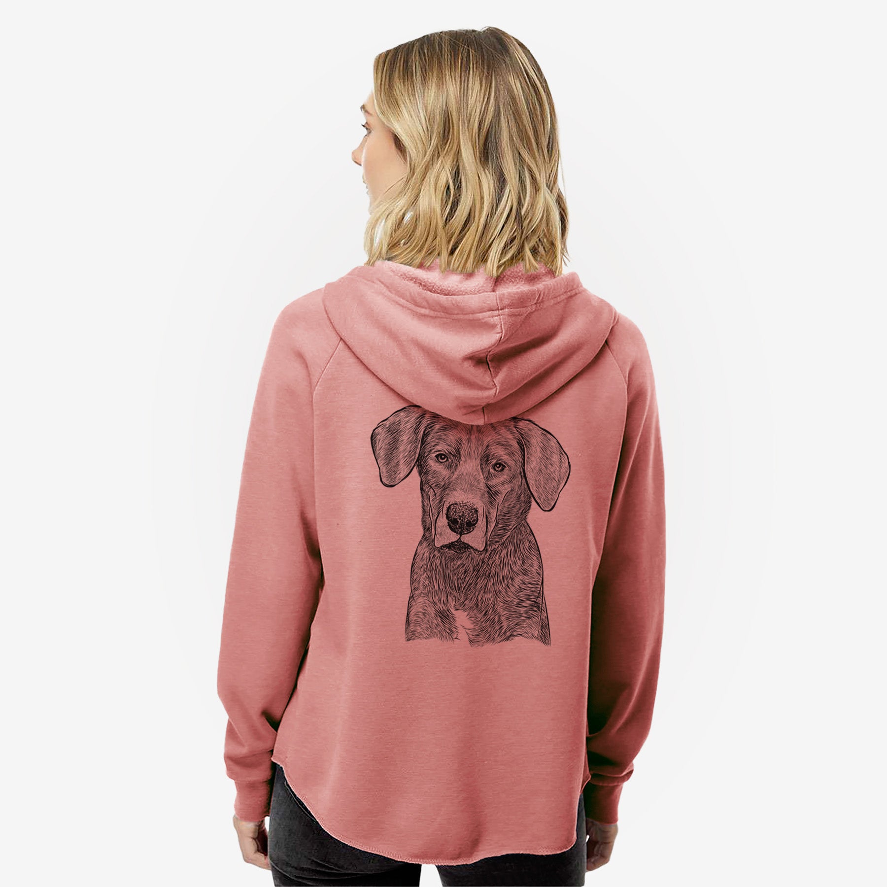 Tom the Lab Dane Mix - Women's Cali Wave Zip-Up Sweatshirt