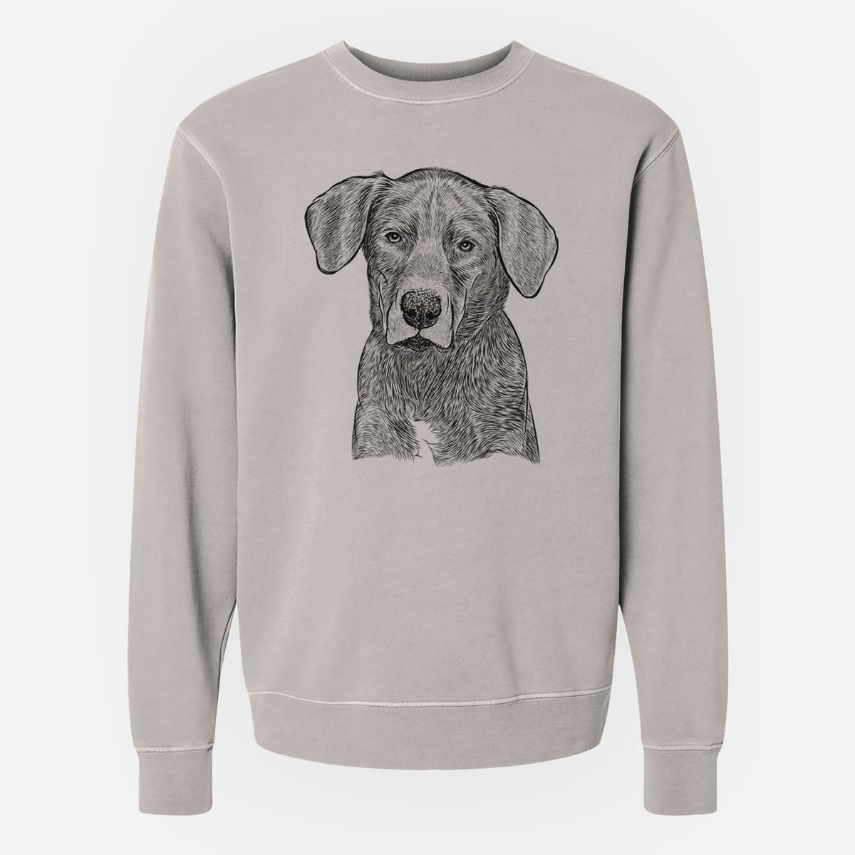 Bare Tom the Lab Dane Mix - Unisex Pigment Dyed Crew Sweatshirt