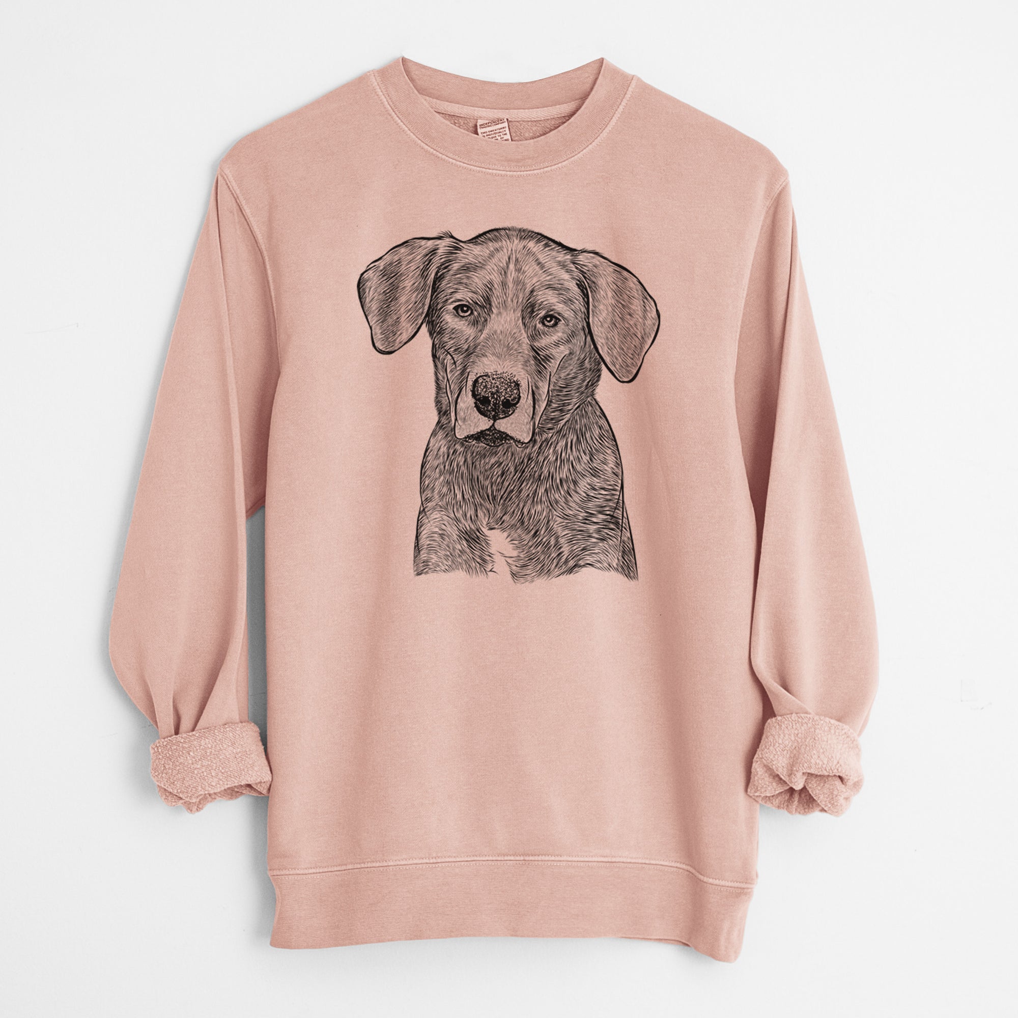 Bare Tom the Lab Dane Mix - Unisex Pigment Dyed Crew Sweatshirt