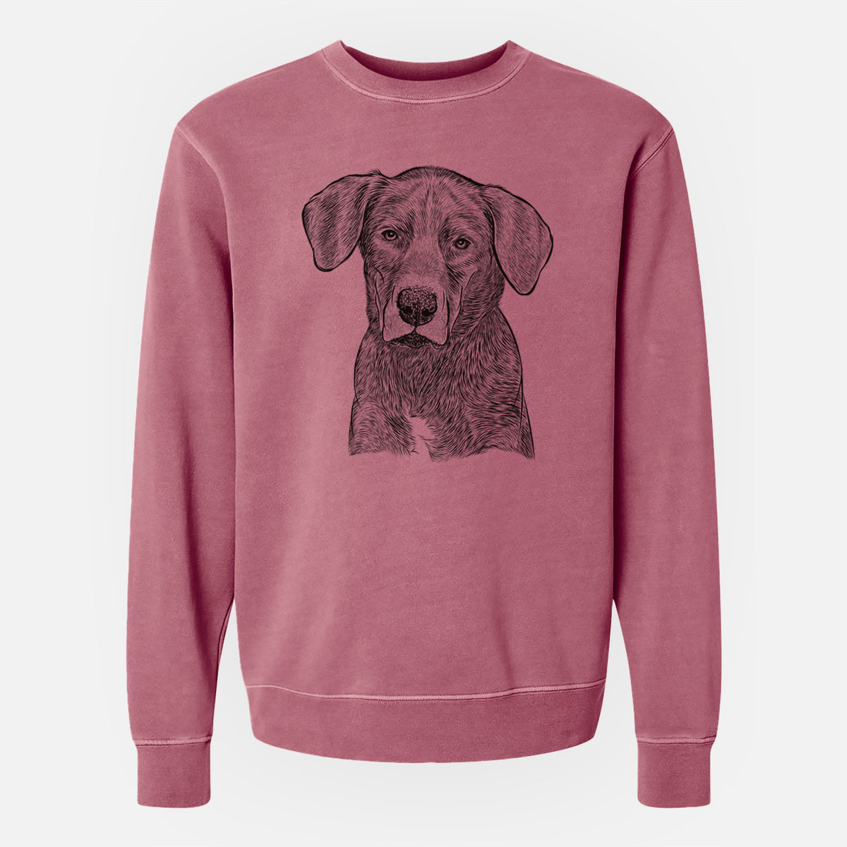 Bare Tom the Lab Dane Mix - Unisex Pigment Dyed Crew Sweatshirt