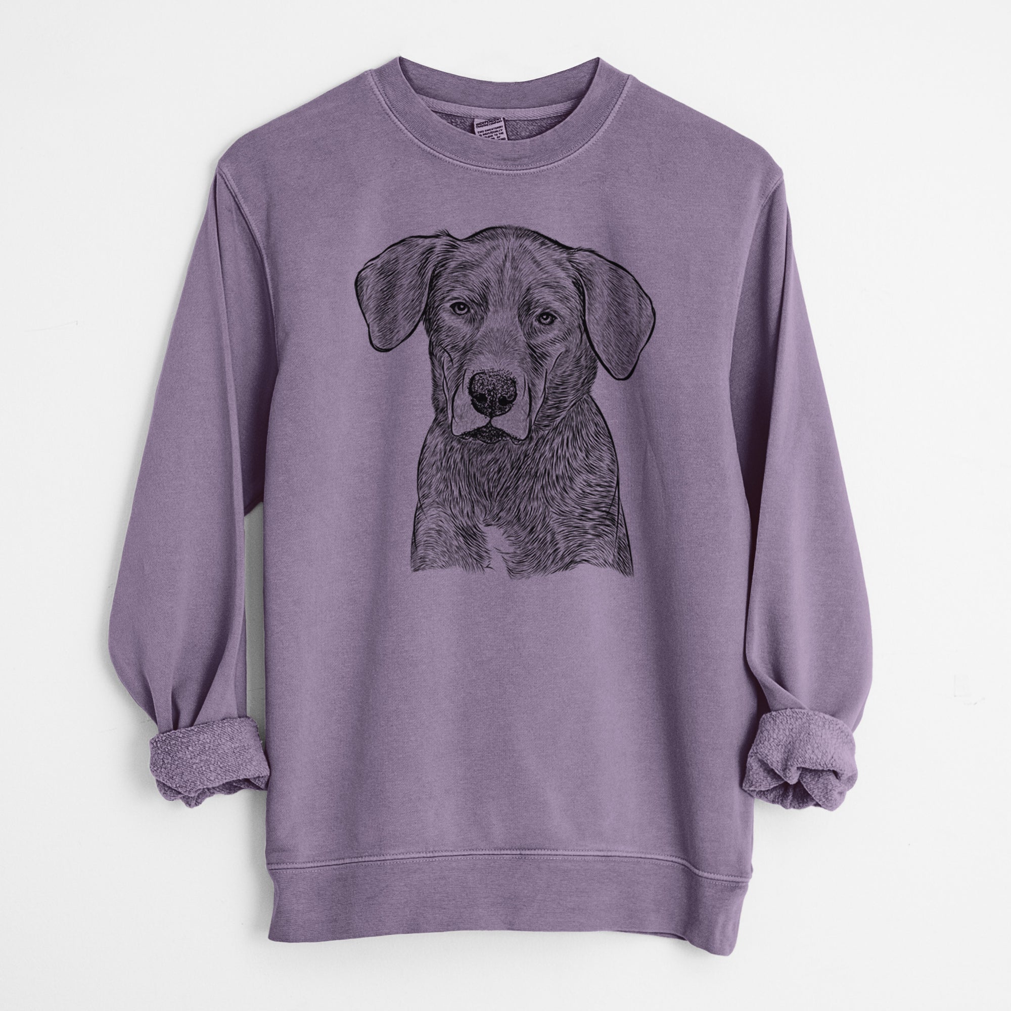 Bare Tom the Lab Dane Mix - Unisex Pigment Dyed Crew Sweatshirt