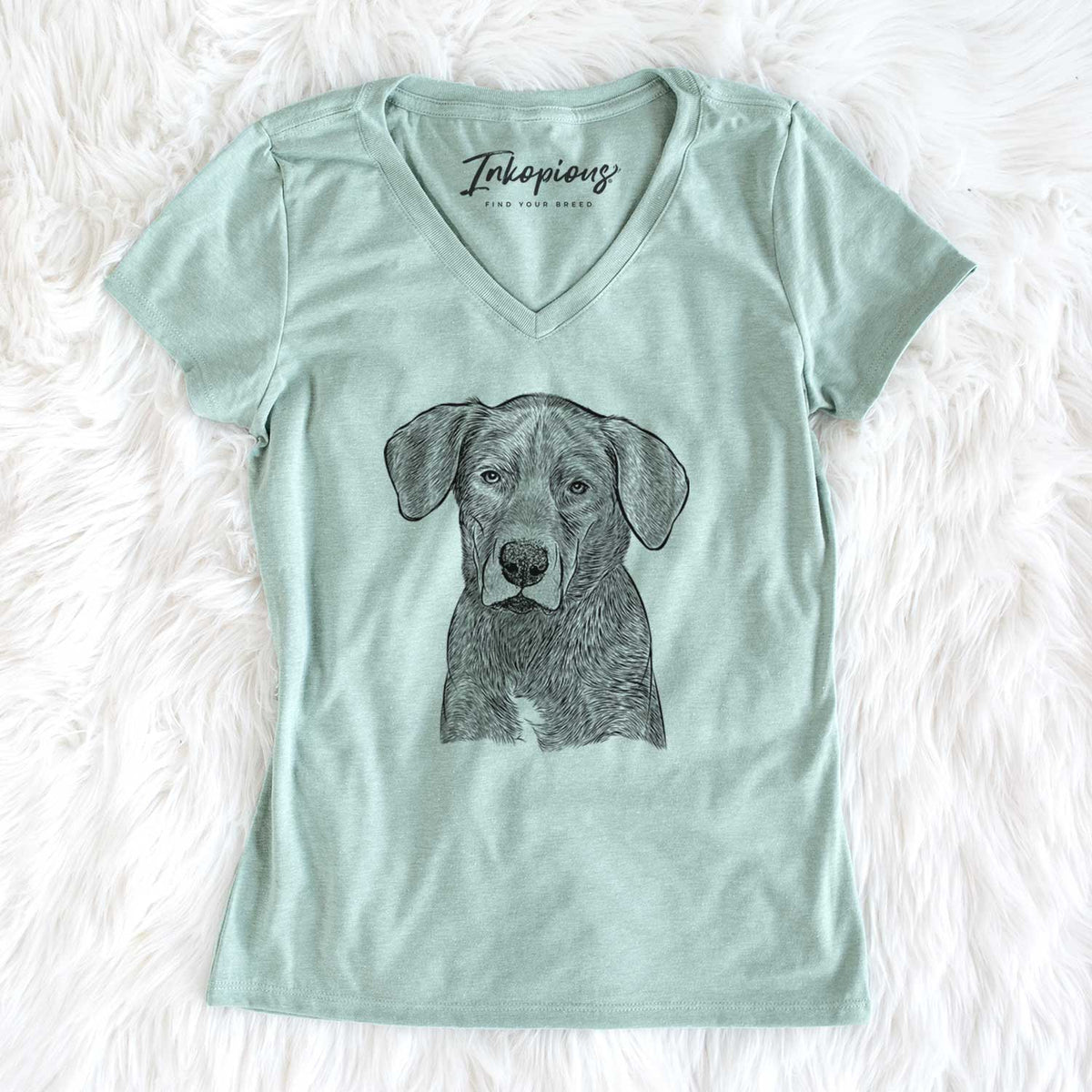 Bare Tom the Lab Dane Mix - Women&#39;s V-neck Shirt