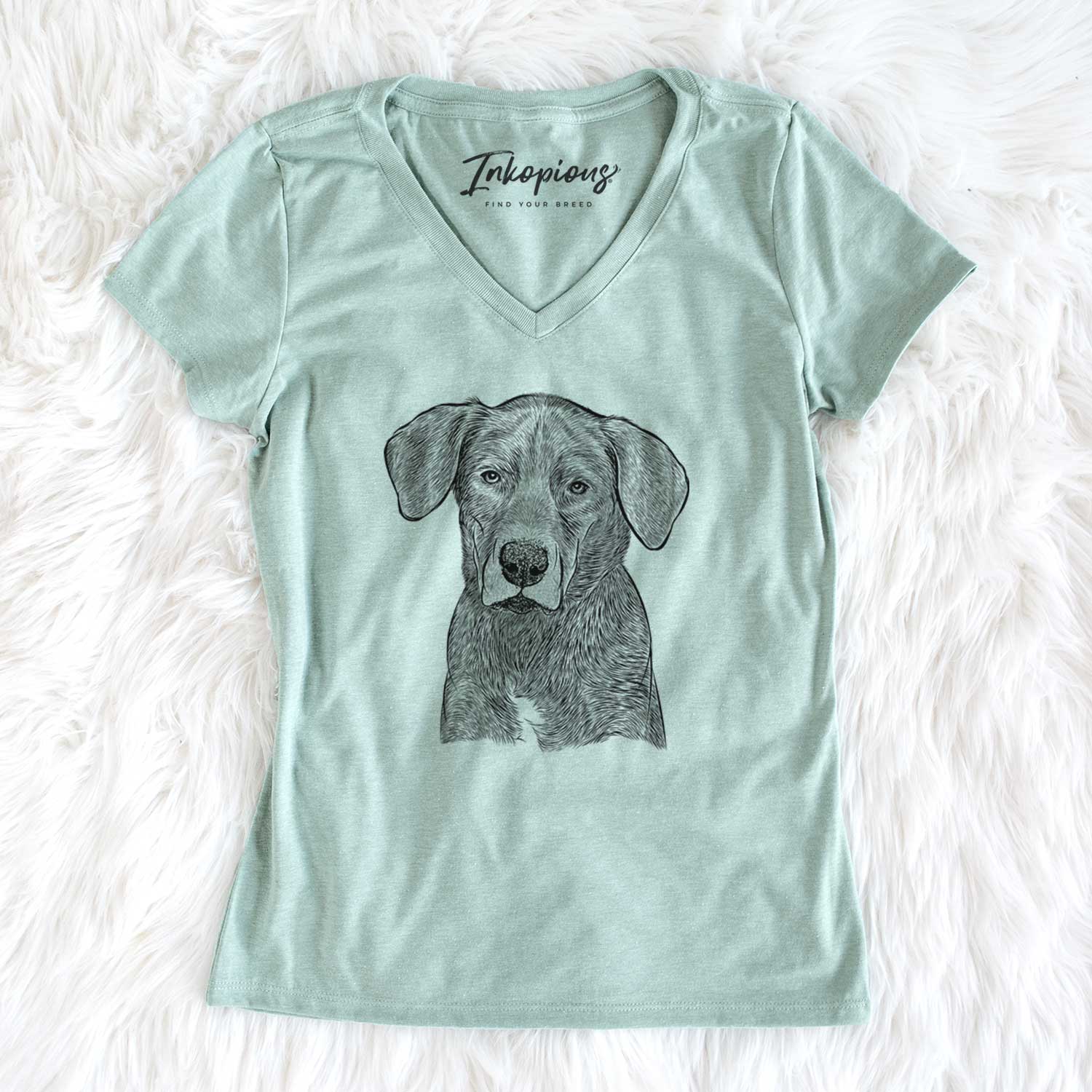 Bare Tom the Lab Dane Mix - Women's V-neck Shirt