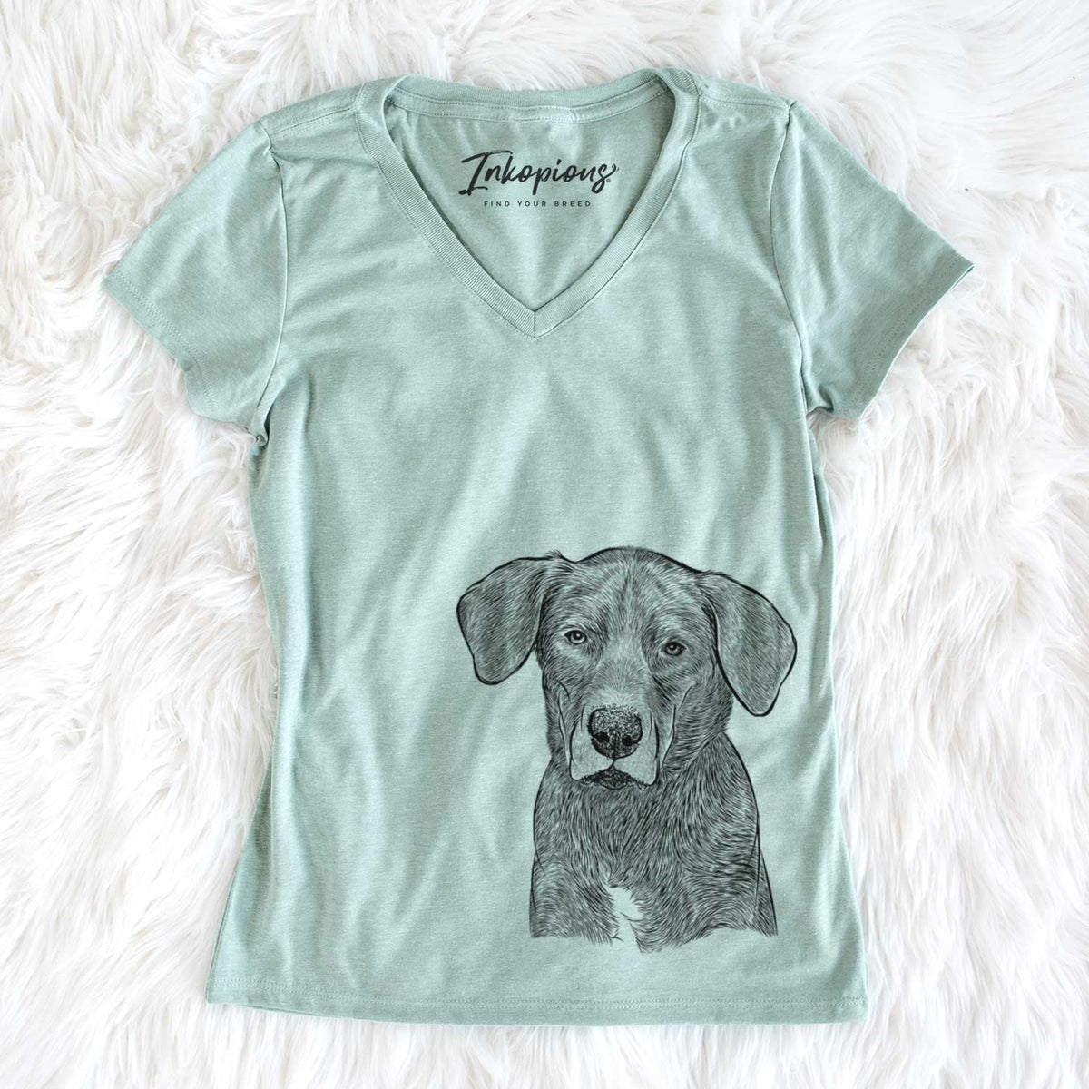 Bare Tom the Lab Dane Mix - Women's V-neck Shirt