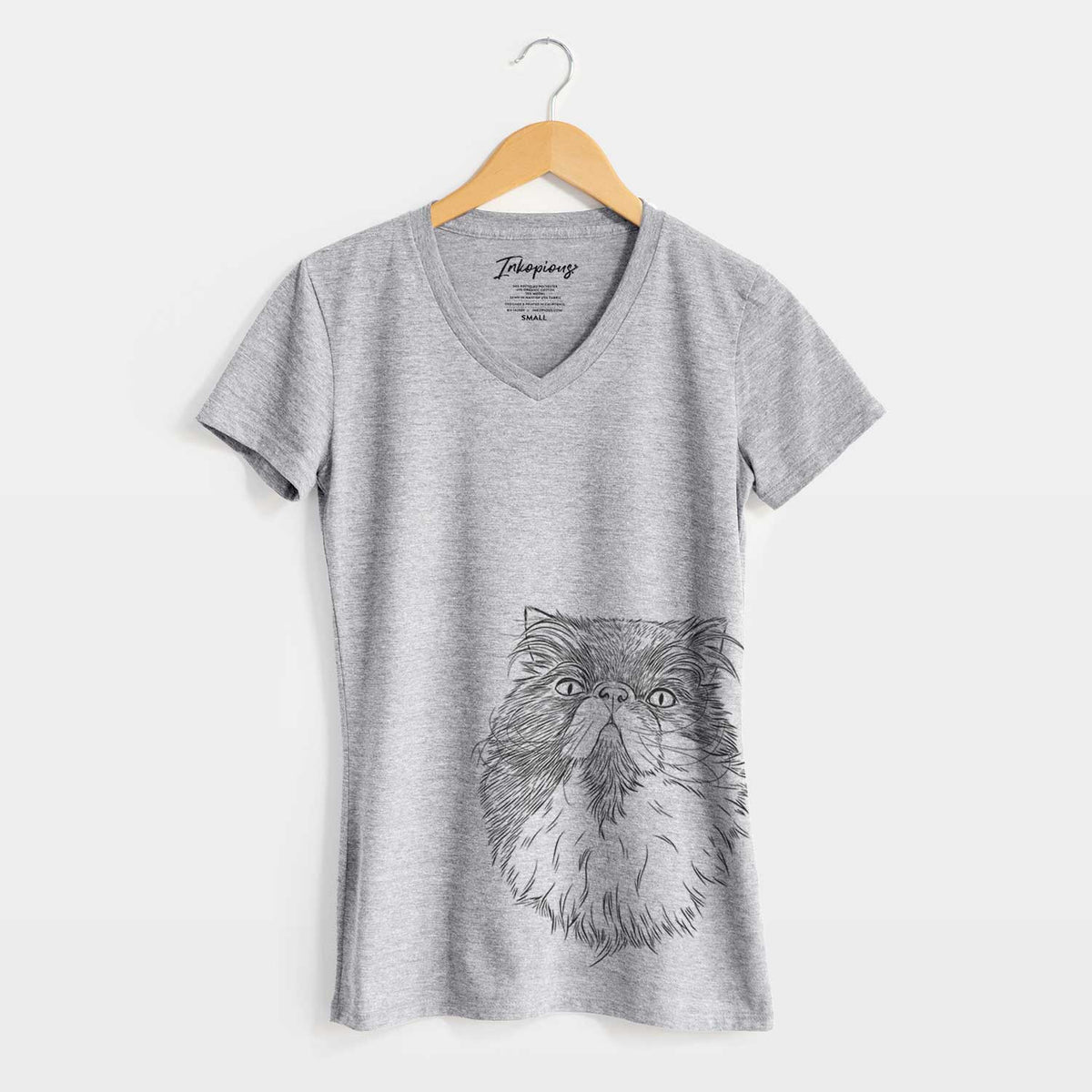 Bare Tookie the Perisan Cat - Women's V-neck Shirt