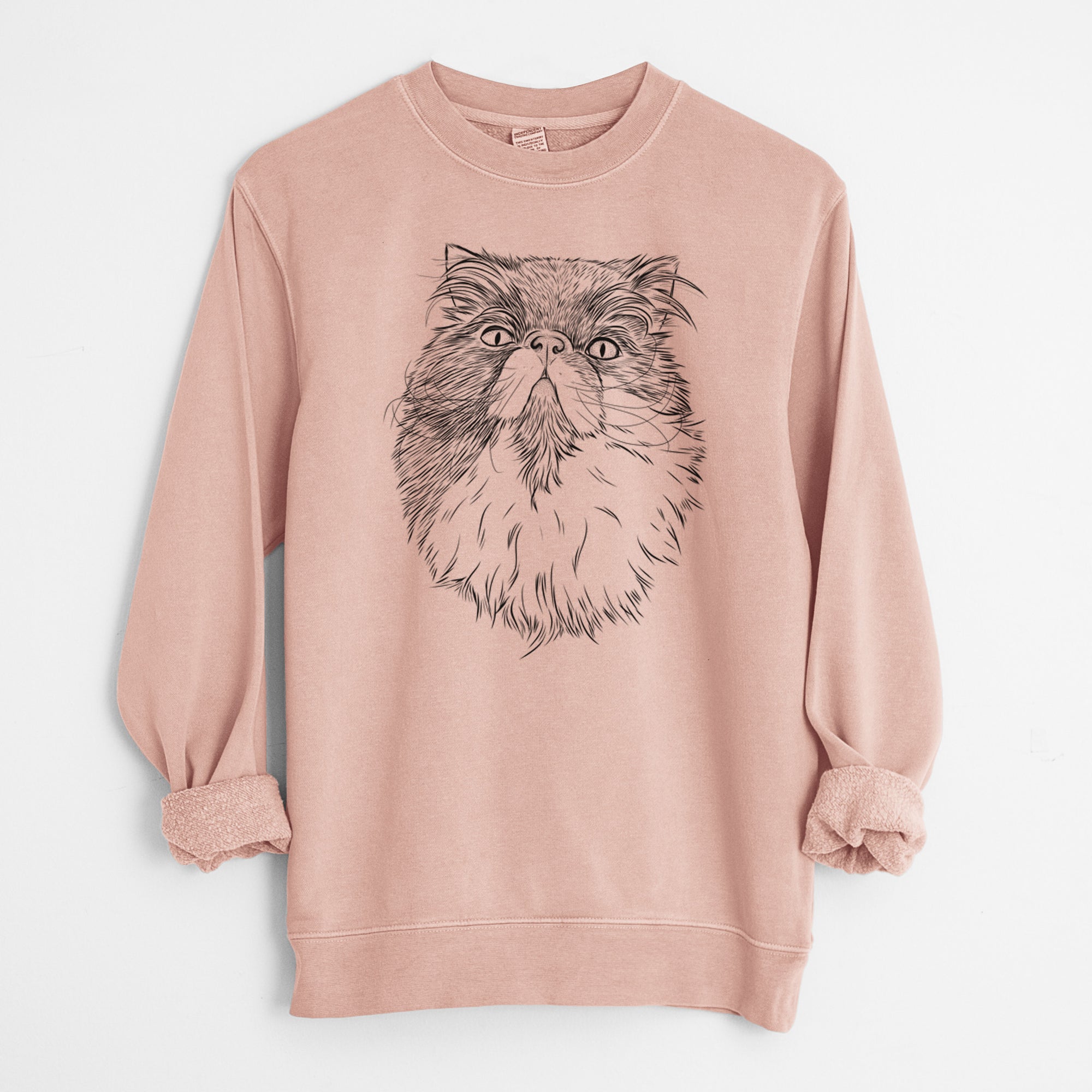 Bare Tookie the Perisan Cat - Unisex Pigment Dyed Crew Sweatshirt