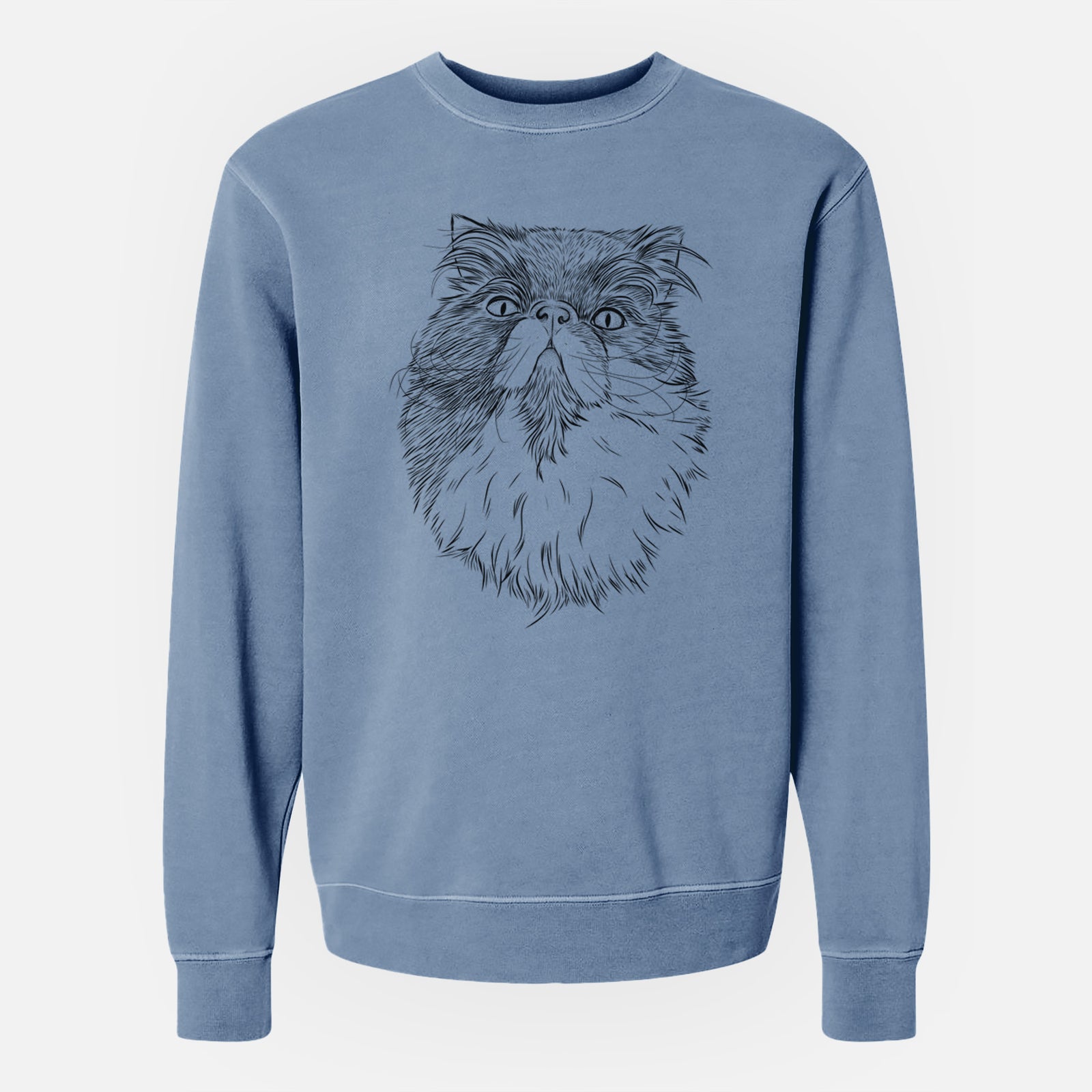 Bare Tookie the Perisan Cat - Unisex Pigment Dyed Crew Sweatshirt