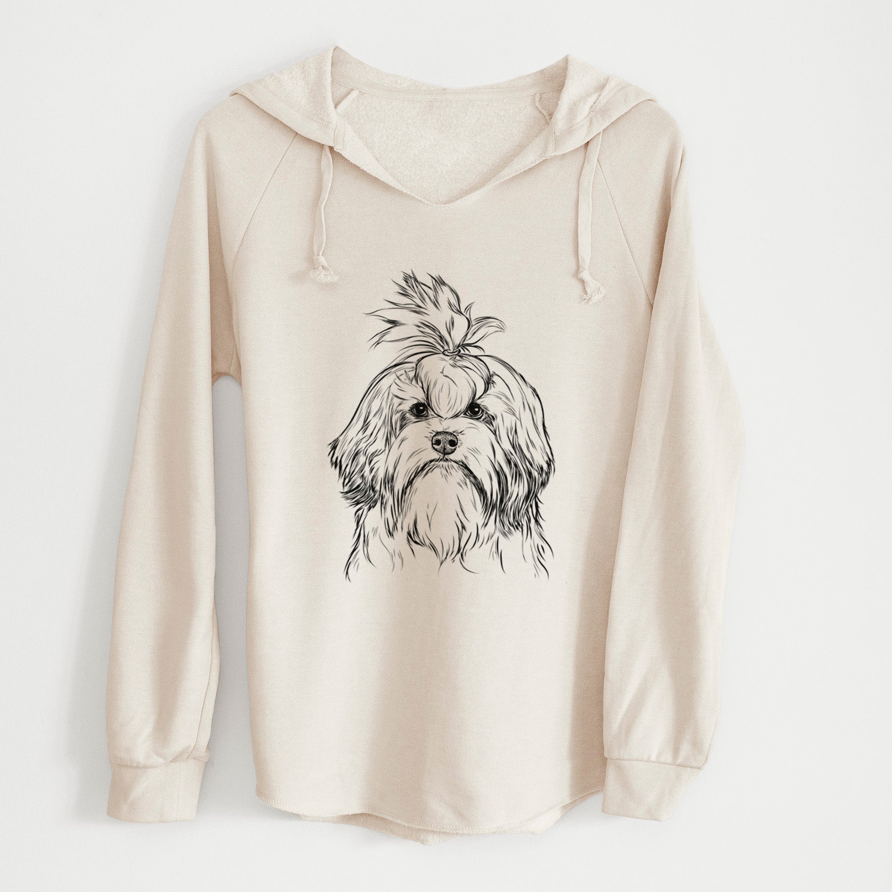 Bare Tootsie the Lowchen - Cali Wave Hooded Sweatshirt