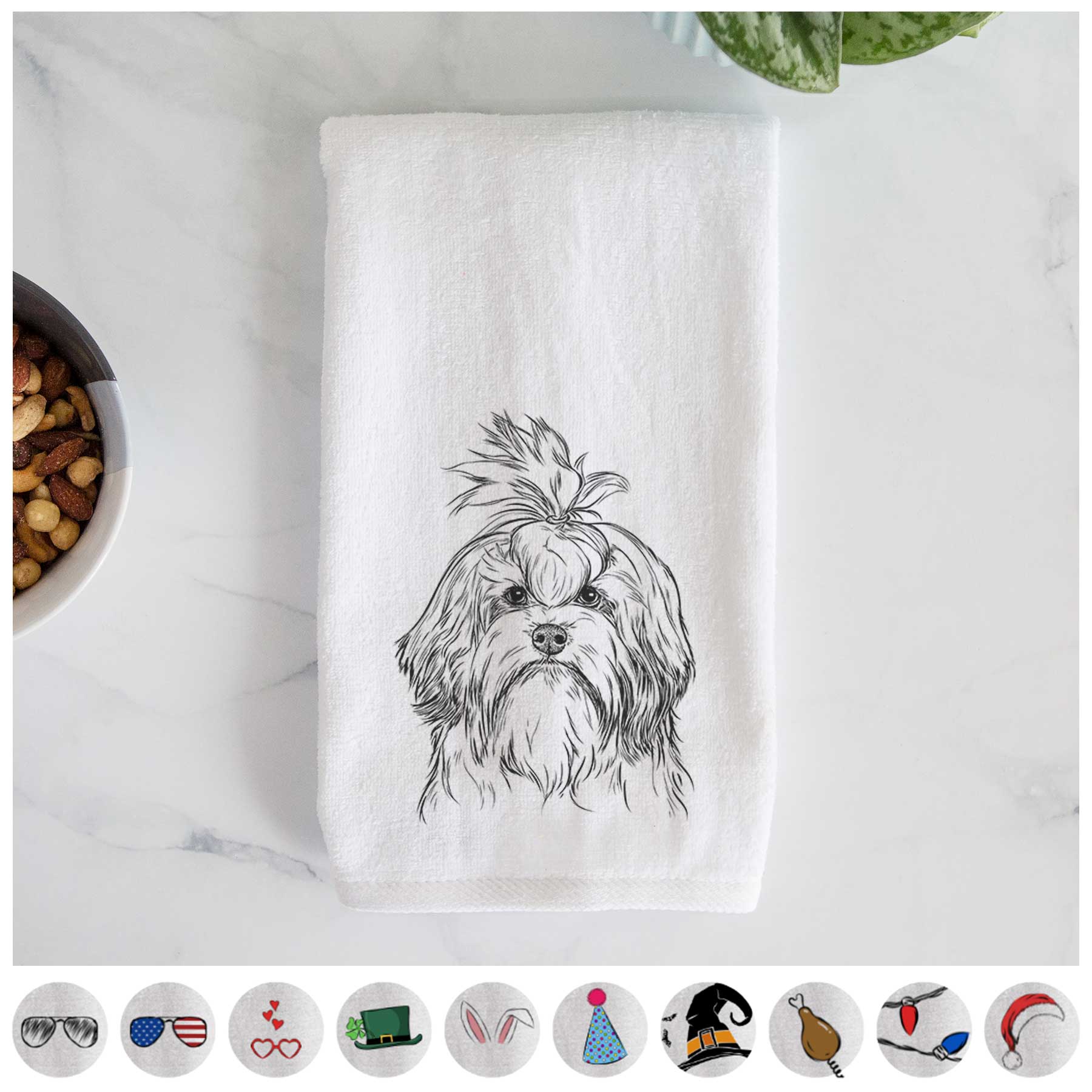 Tootsie the Lowchen Decorative Hand Towel