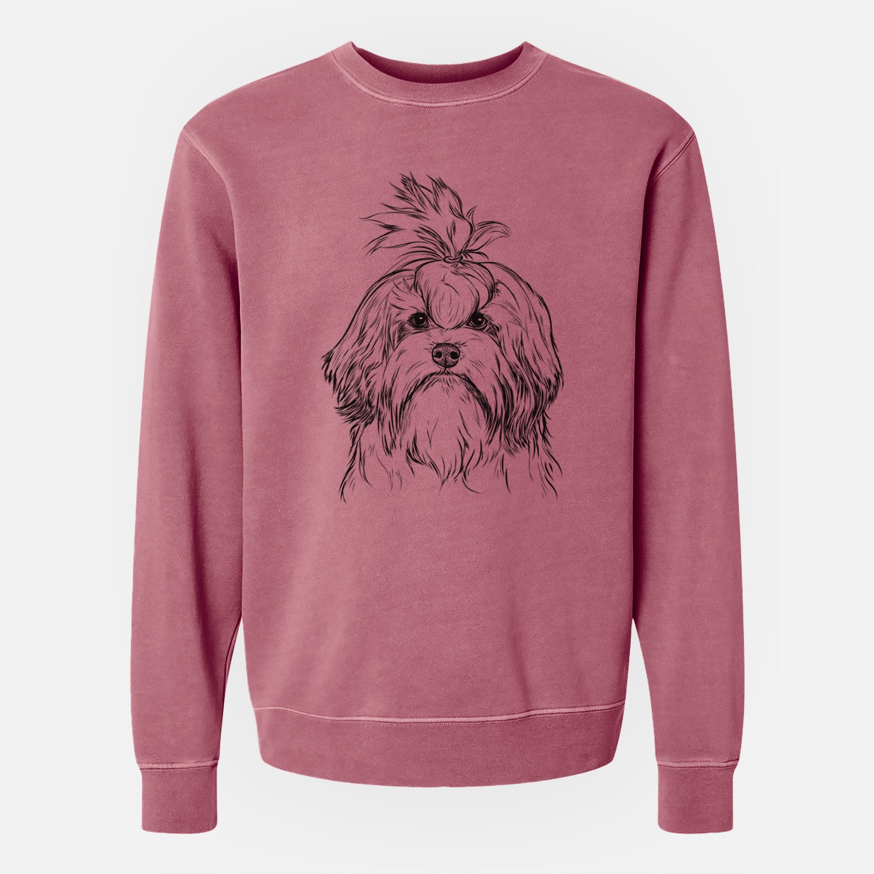 Bare Tootsie the Lowchen - Unisex Pigment Dyed Crew Sweatshirt