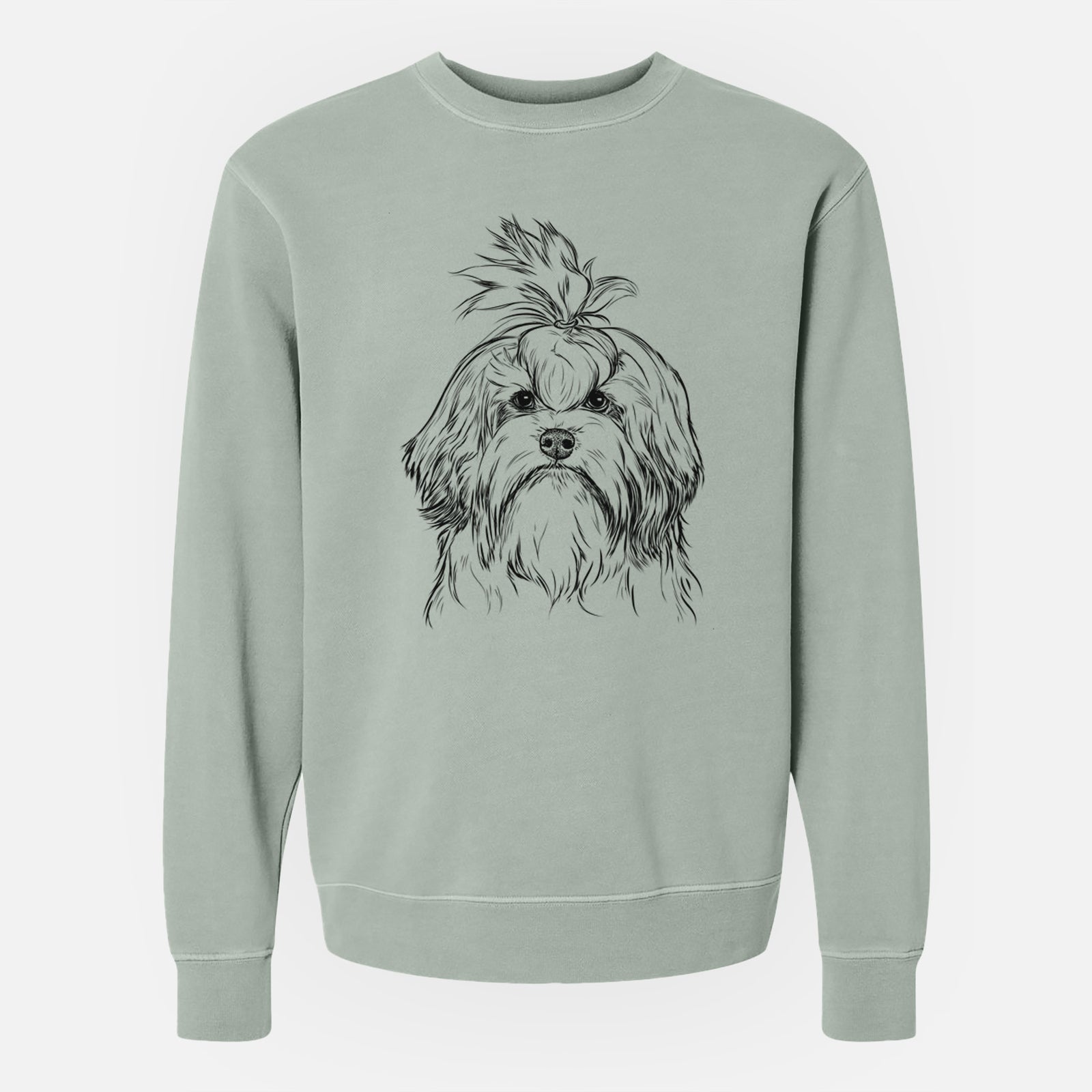Bare Tootsie the Lowchen - Unisex Pigment Dyed Crew Sweatshirt