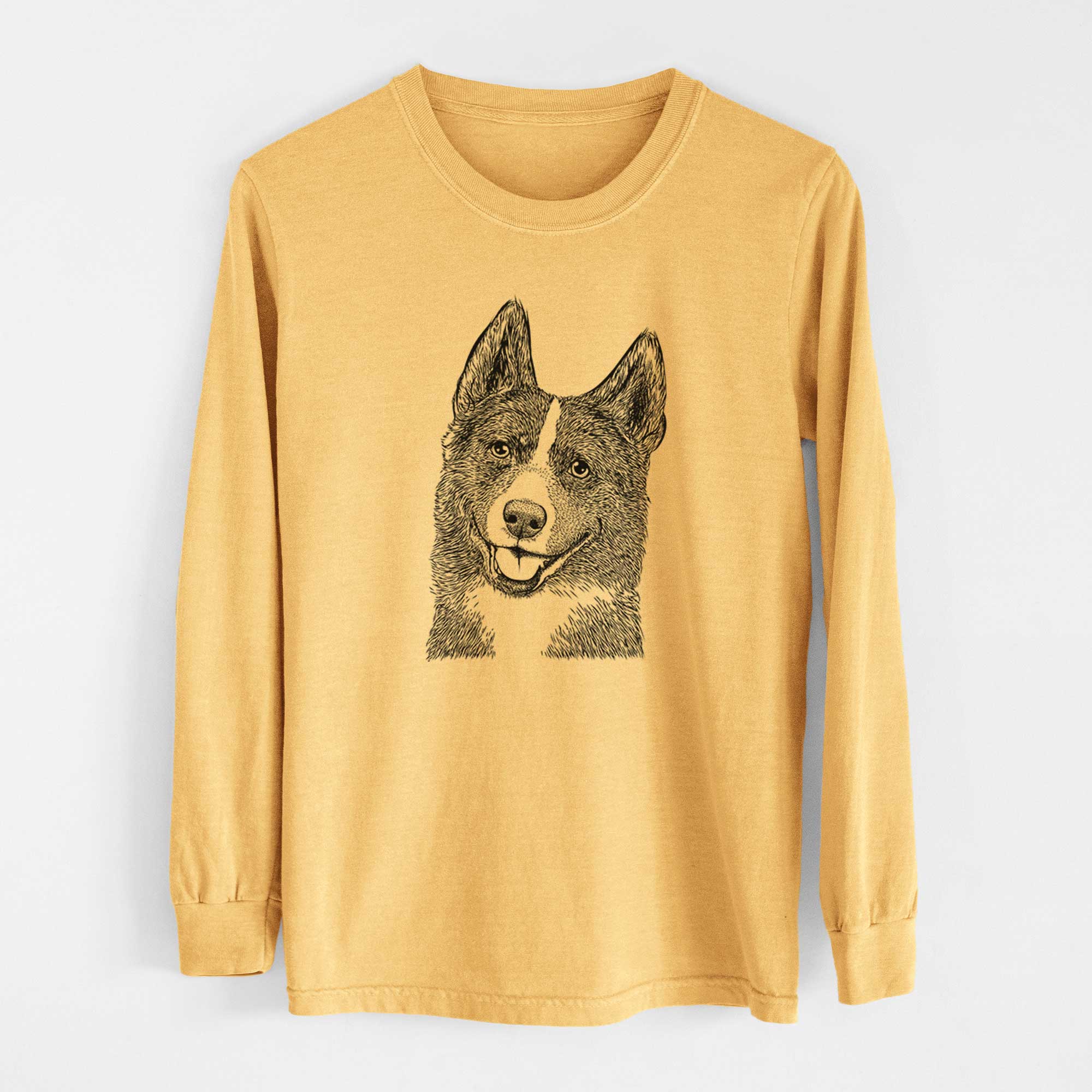 Bare Tosca the Karelian Bear Dog - Heavyweight 100% Cotton Long Sleeve