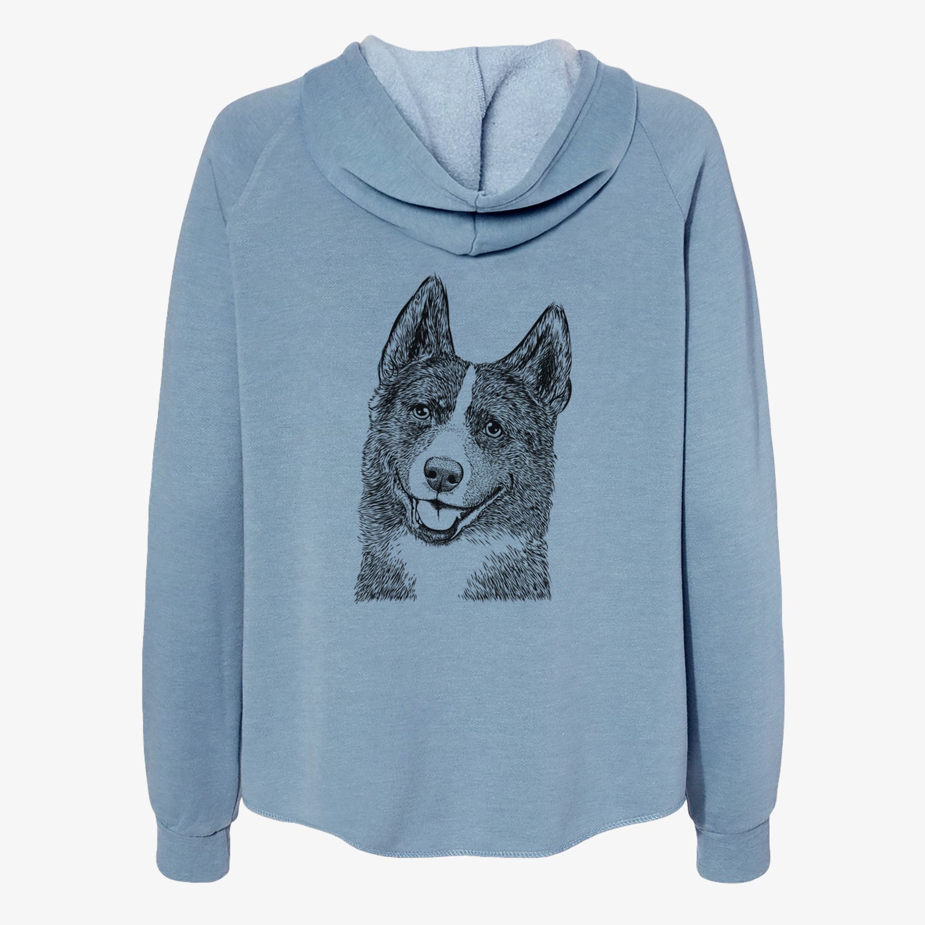 Tosca the Karelian Bear Dog - Women's Cali Wave Zip-Up Sweatshirt