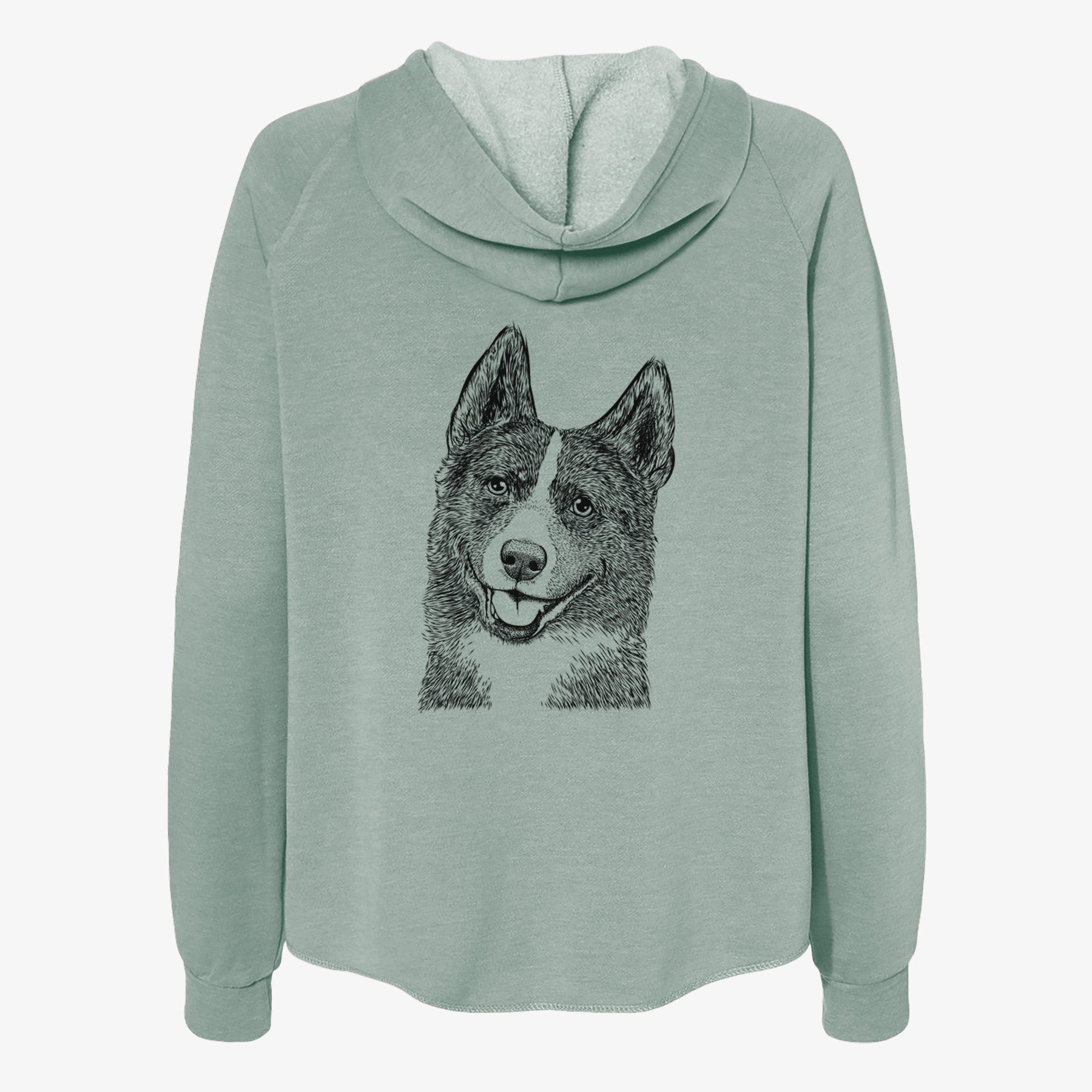 Tosca the Karelian Bear Dog - Women's Cali Wave Zip-Up Sweatshirt