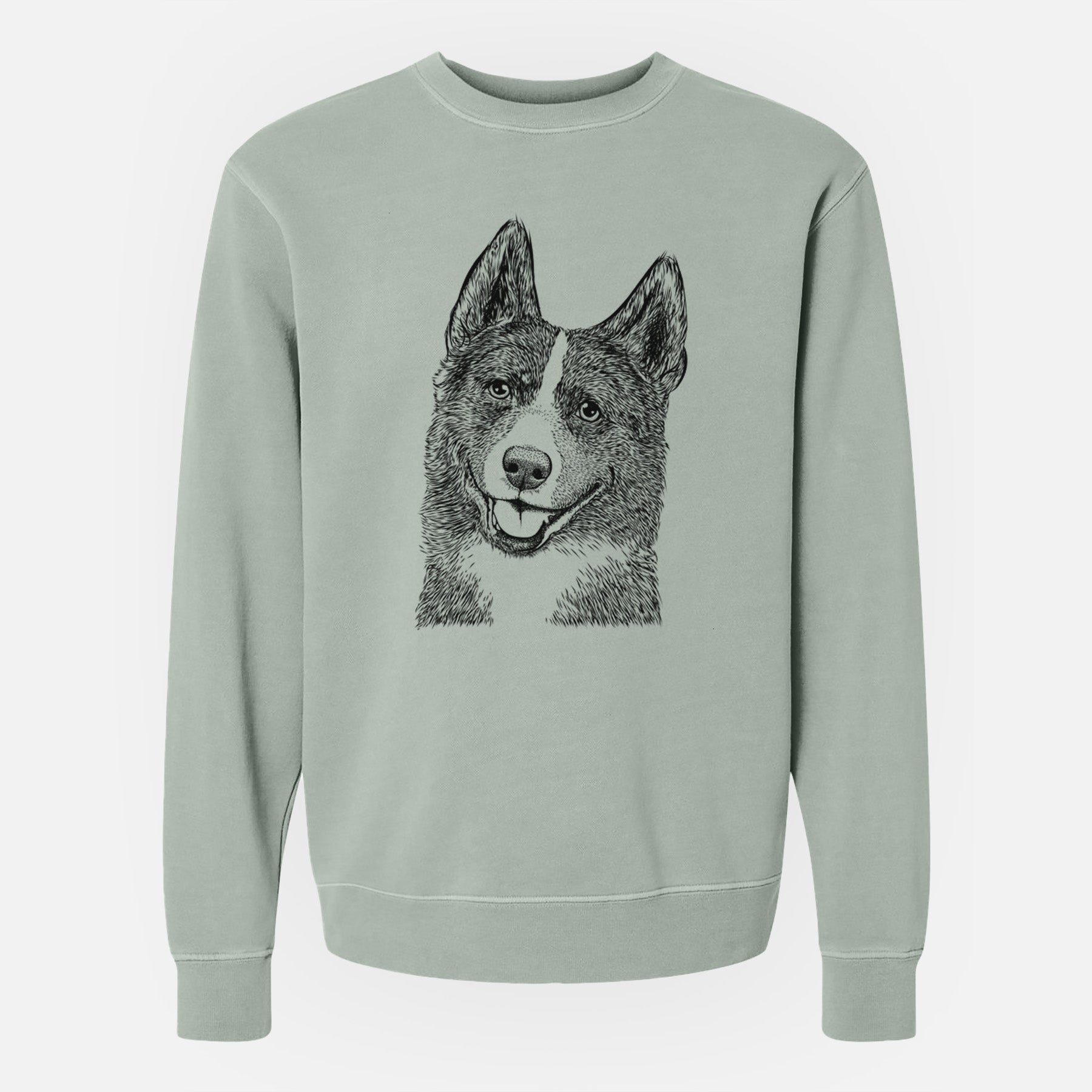 Bare Tosca the Karelian Bear Dog - Unisex Pigment Dyed Crew Sweatshirt