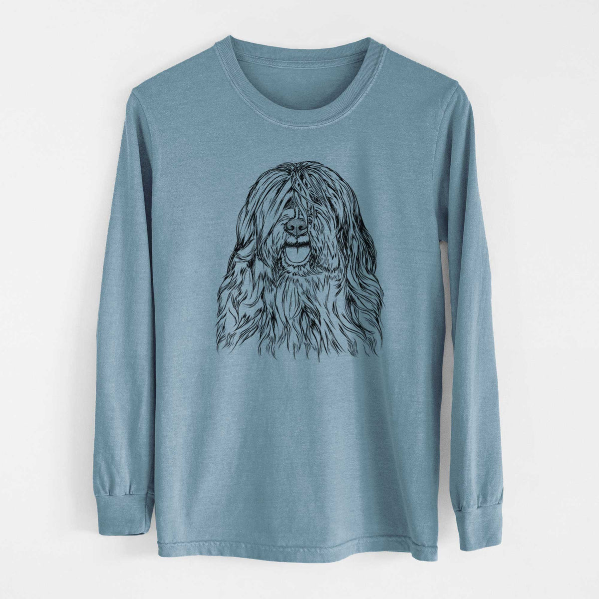 Bare Trinket the Tibetan Terrier - Heavyweight 100% Cotton Long Sleeve