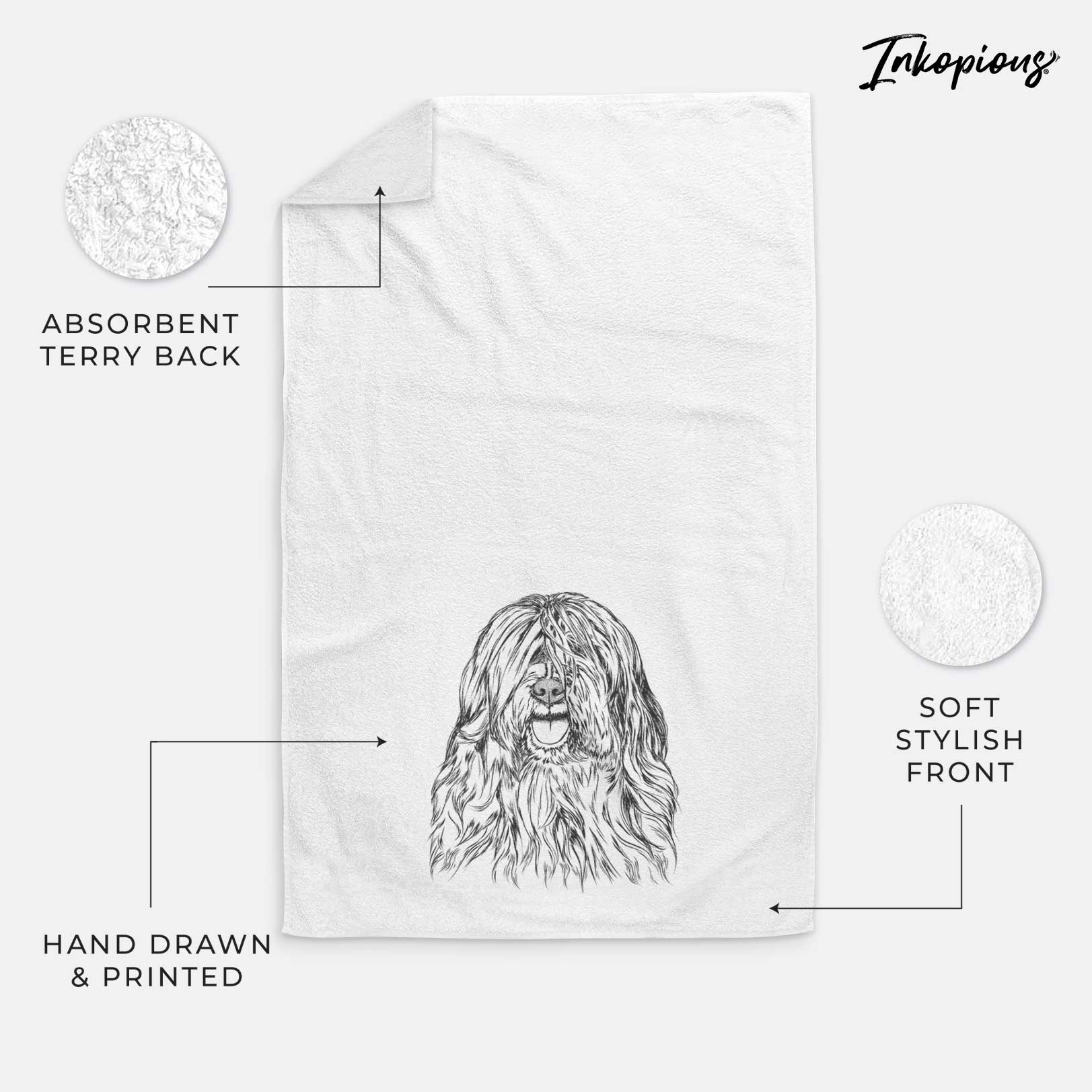 Trinket the Tibetan Terrier Decorative Hand Towel