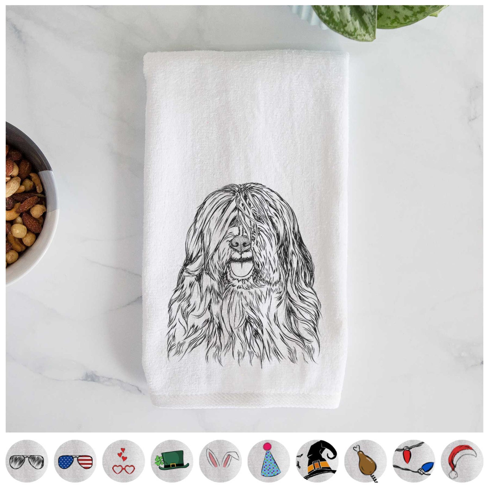 Trinket the Tibetan Terrier Decorative Hand Towel