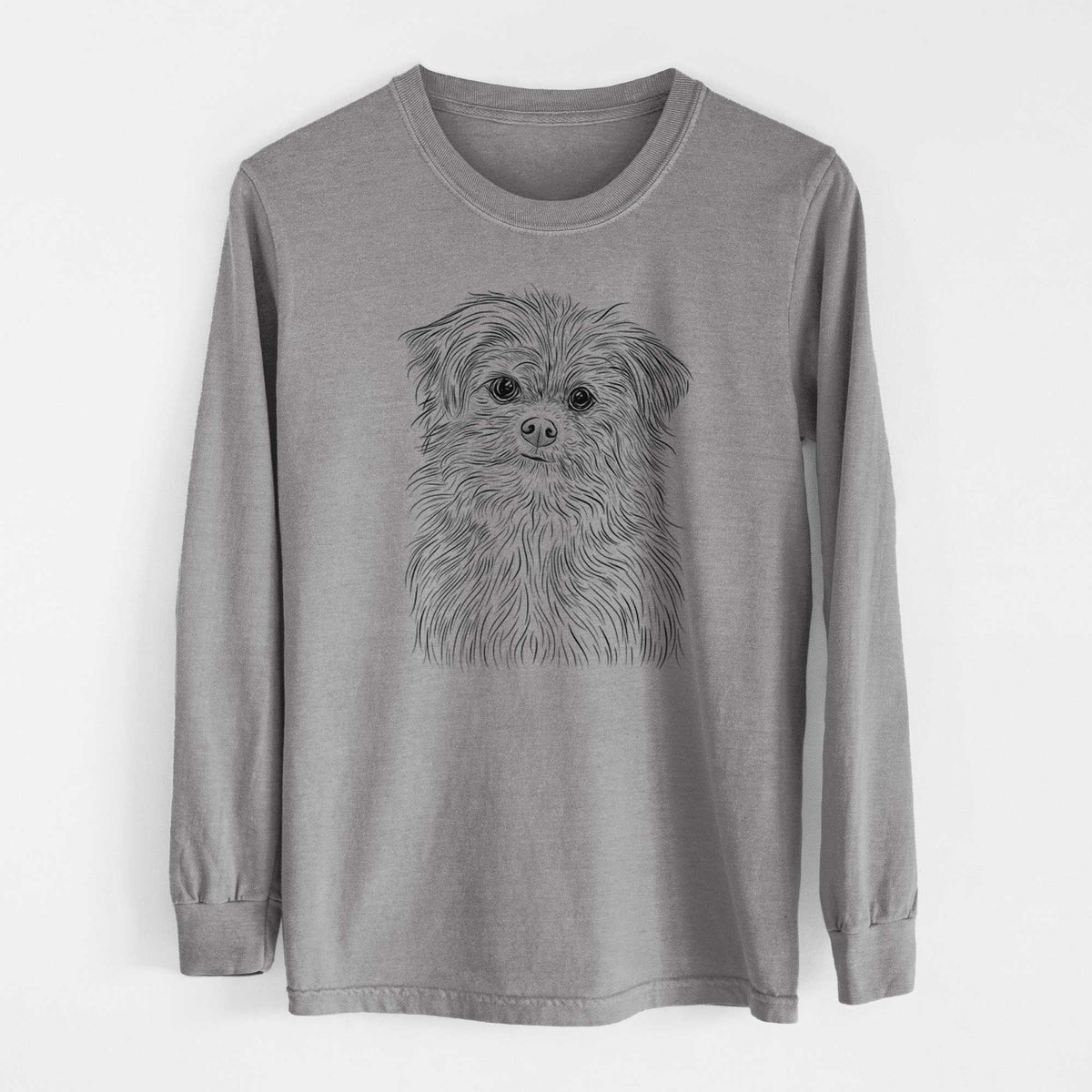 Bare Trixie the Terrier Mix - Heavyweight 100% Cotton Long Sleeve