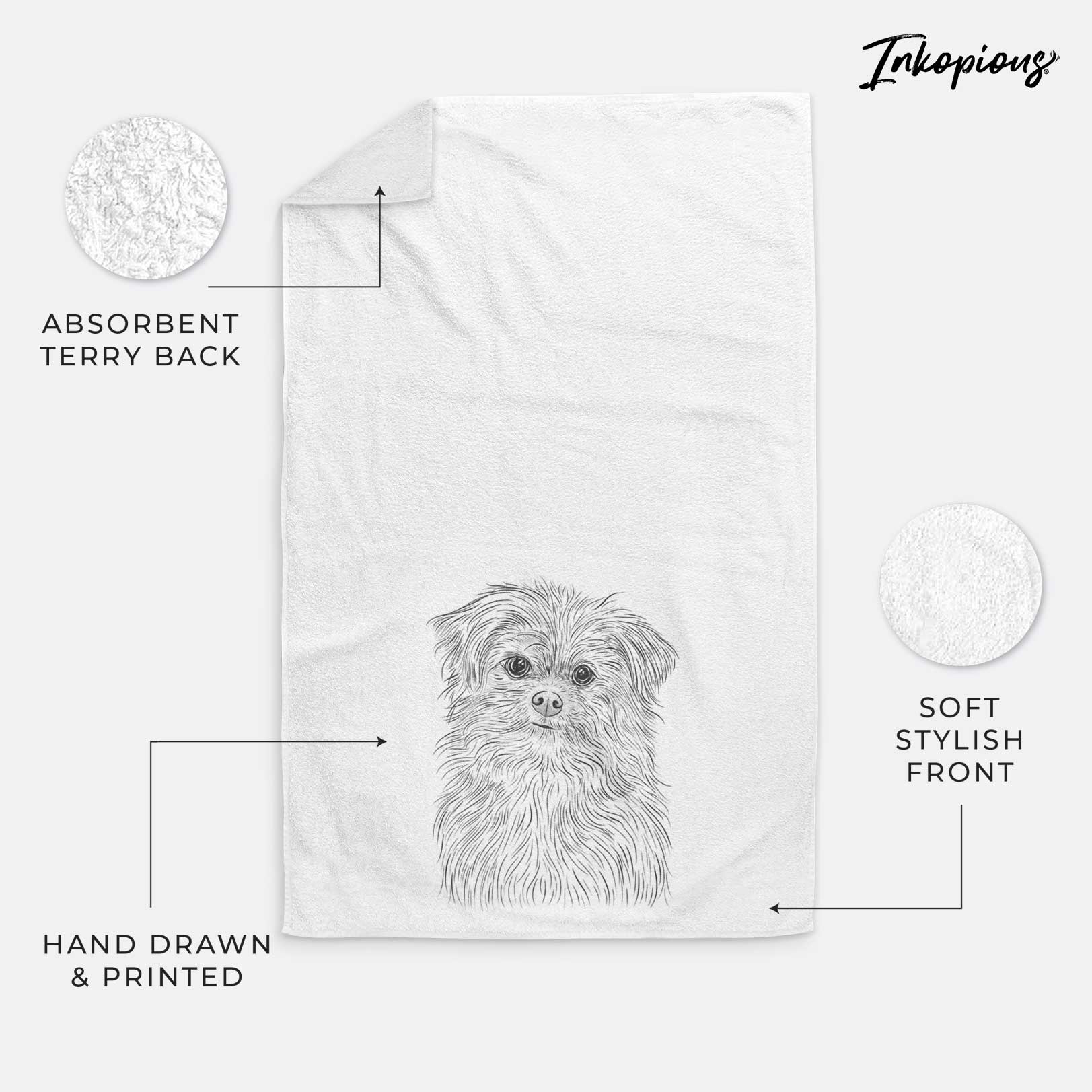 Trixie the Terrier Mix Decorative Hand Towel