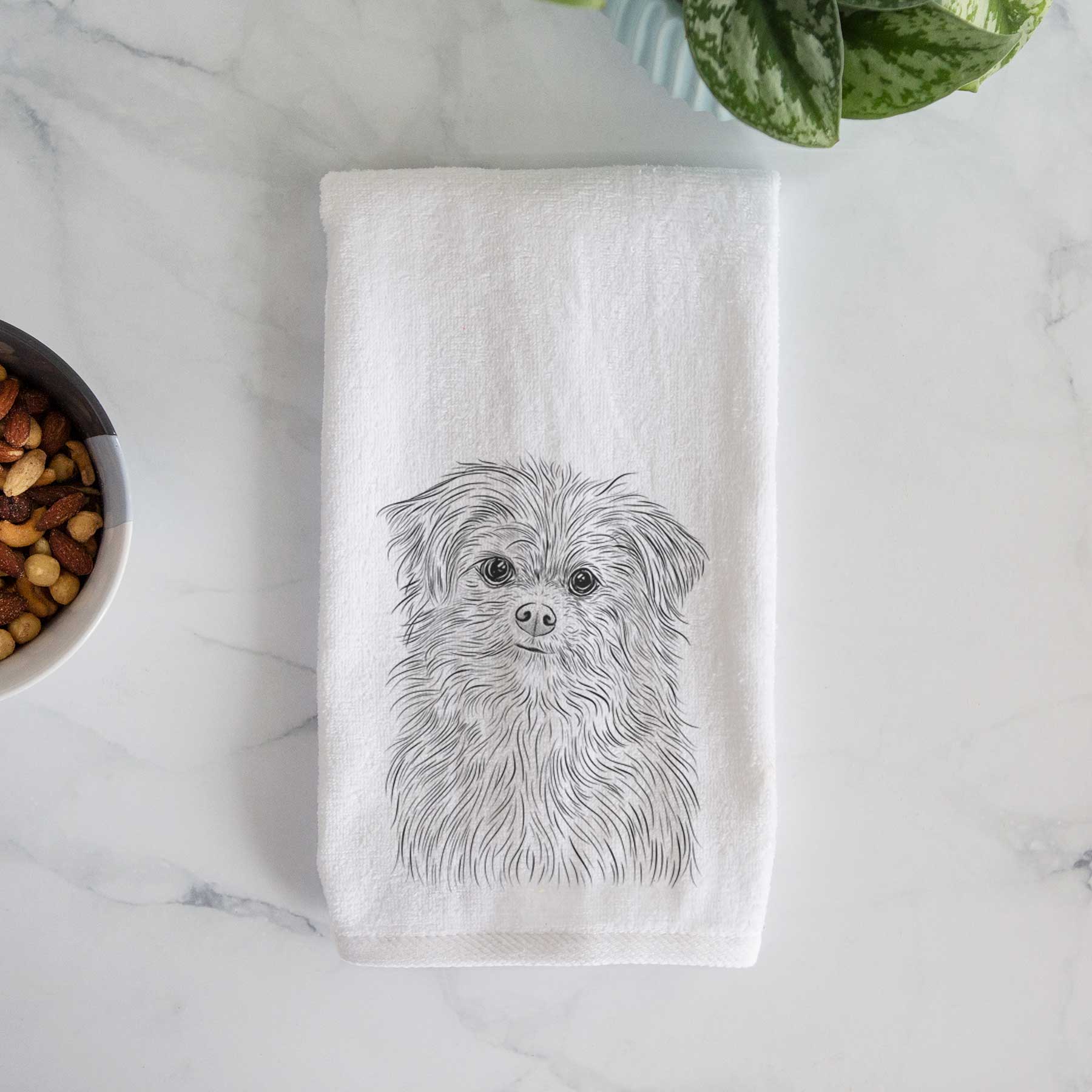 Trixie the Terrier Mix Decorative Hand Towel