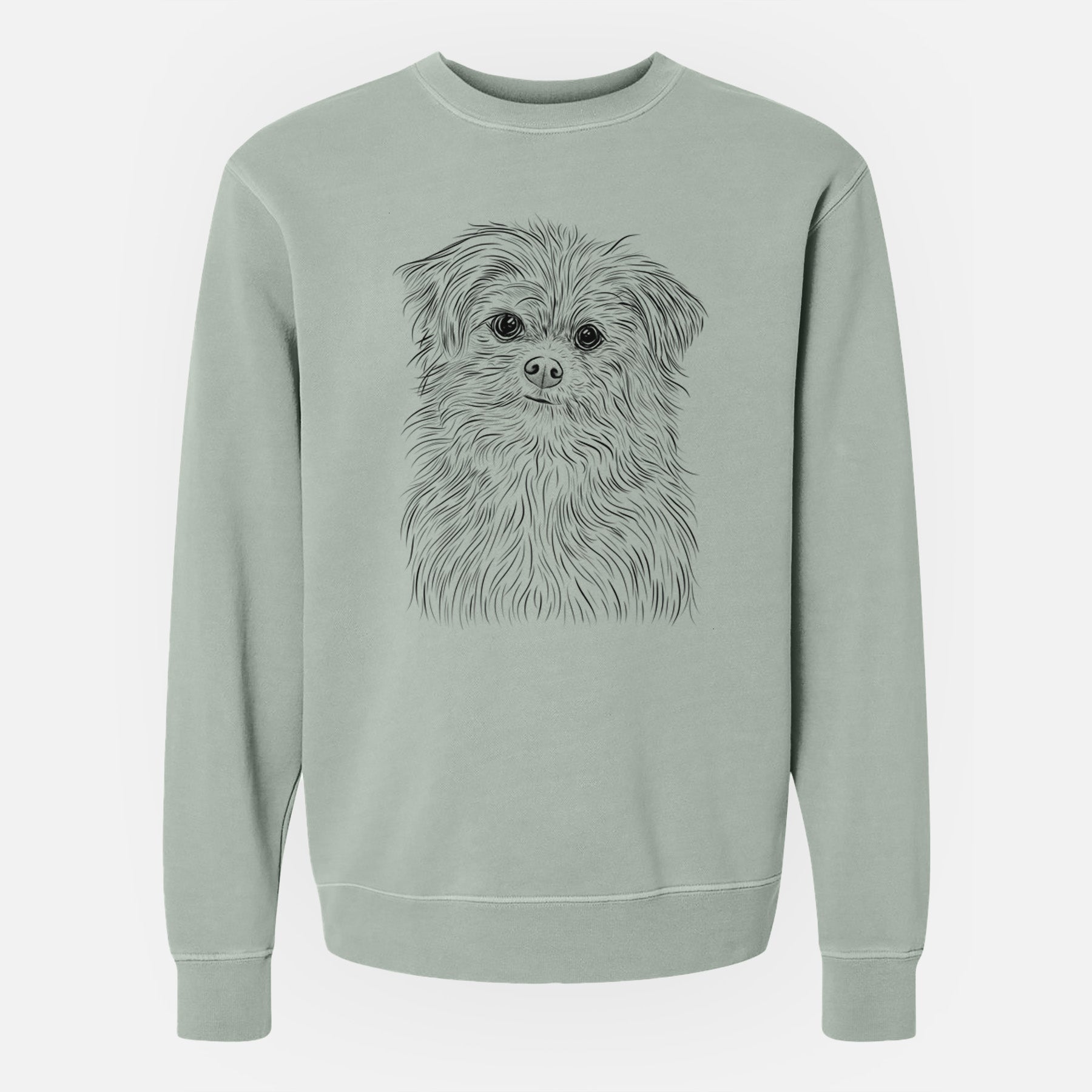 Bare Trixie the Terrier Mix - Unisex Pigment Dyed Crew Sweatshirt