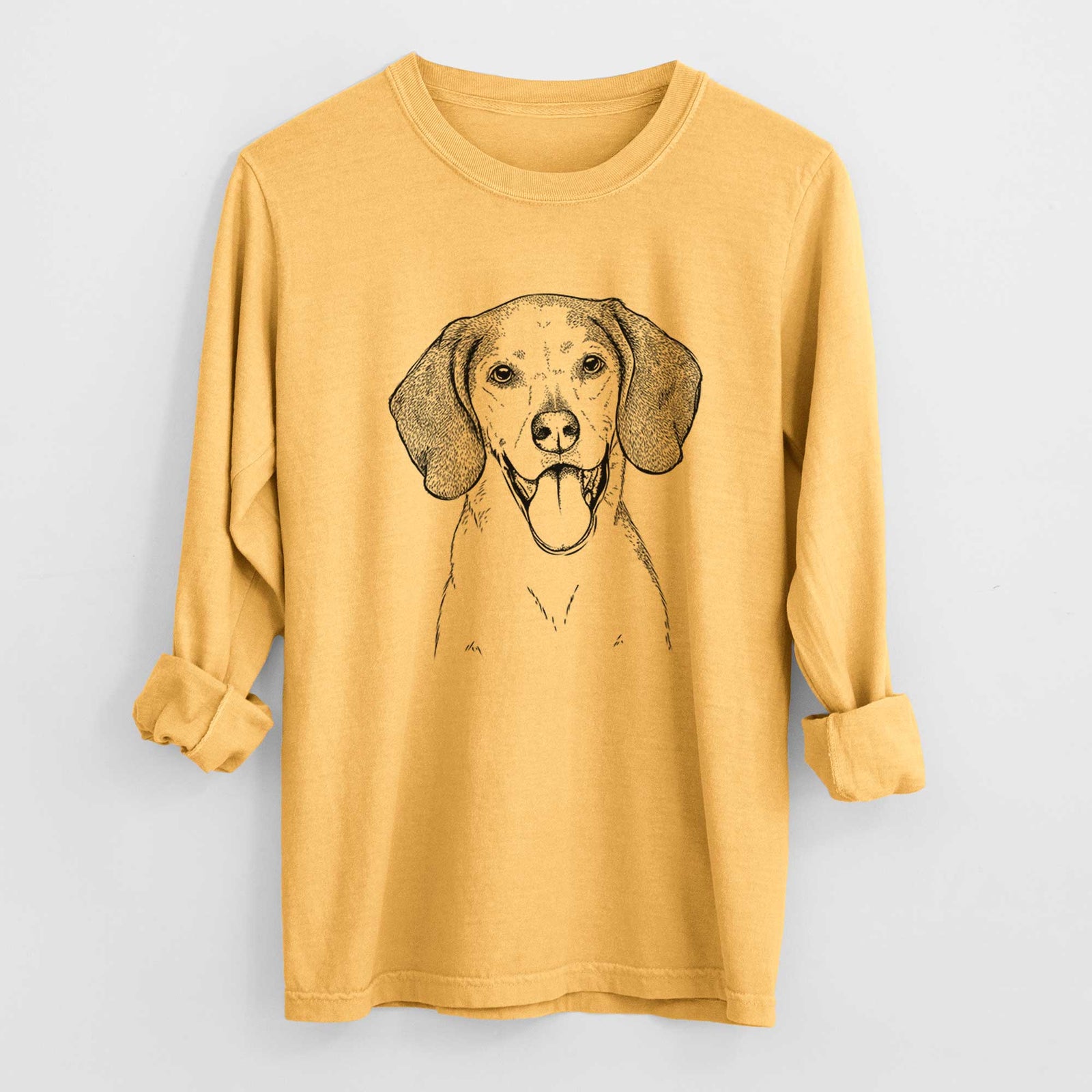 Bare Trooper the Hound Mix - Heavyweight 100% Cotton Long Sleeve