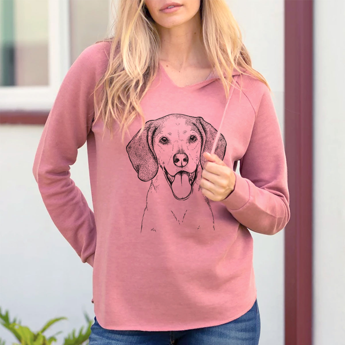 Bare Trooper the Hound Mix - Cali Wave Hooded Sweatshirt