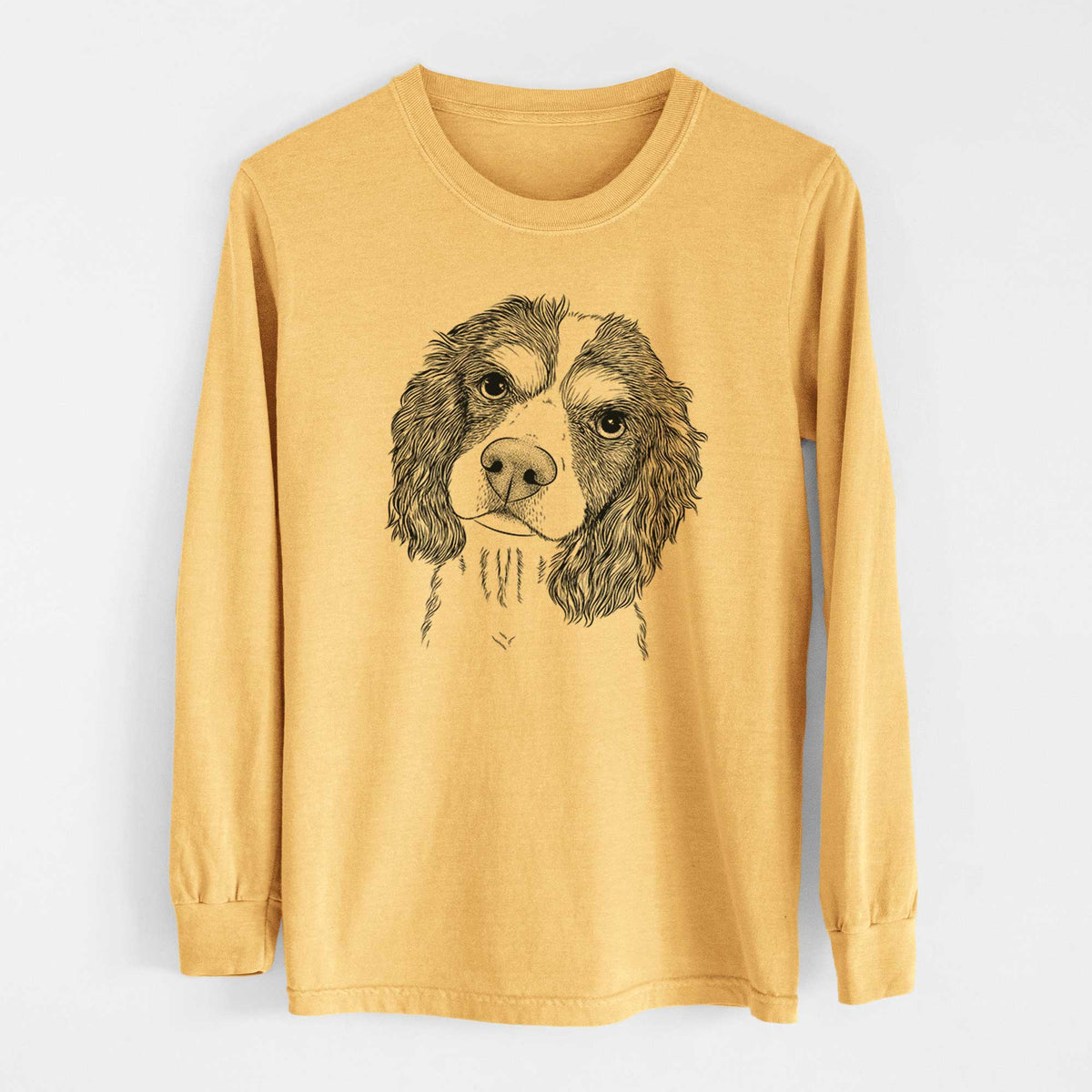 Bare Truman the Cavalier King Charles Spaniel - Heavyweight 100% Cotton Long Sleeve