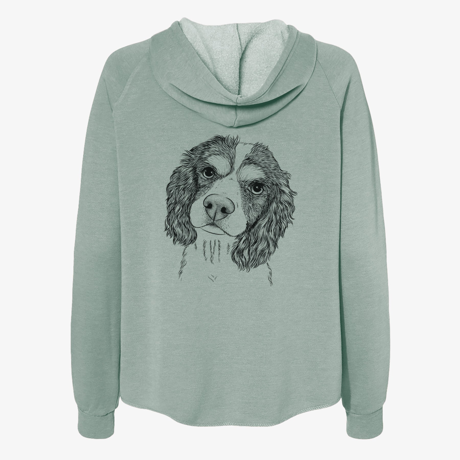 Truman the Cavalier King Charles Spaniel - Women's Cali Wave Zip-Up Sweatshirt