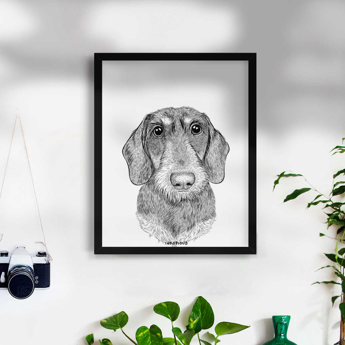 Truman the Wirehaired Dachshund Art Print