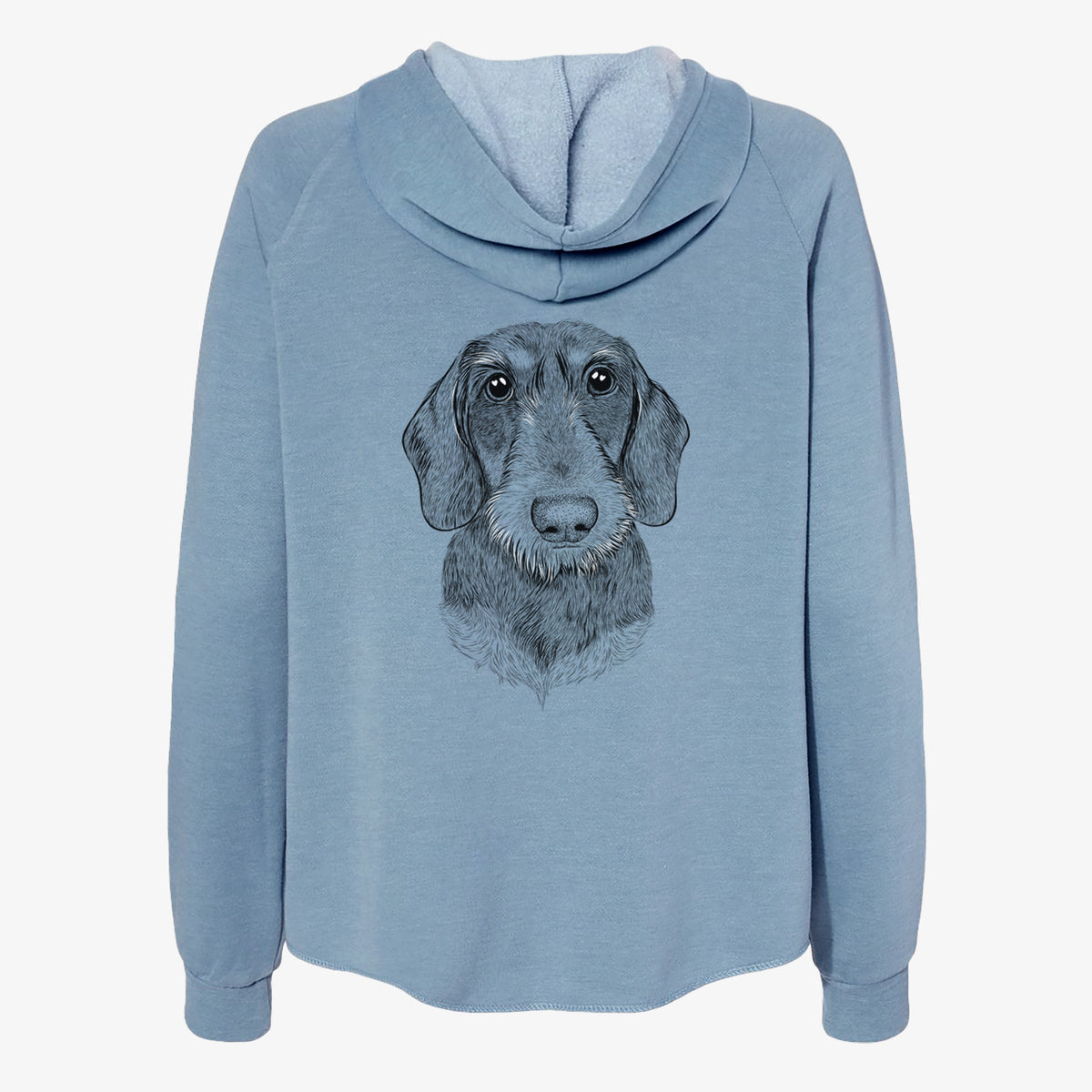 Truman the Wirehaired Dachshund - Women's Cali Wave Zip-Up Sweatshirt