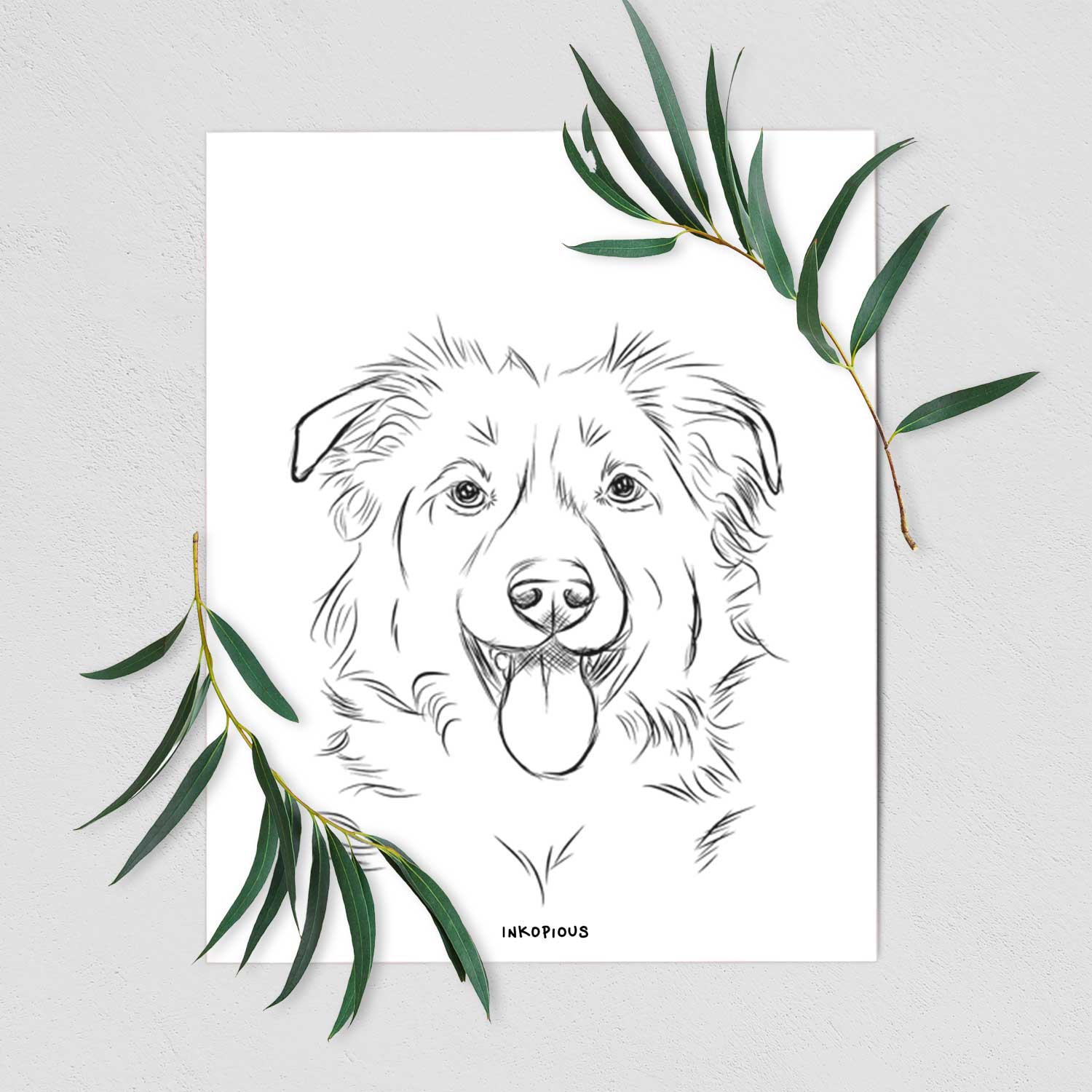 Tucker the Collie Shepherd Art Print