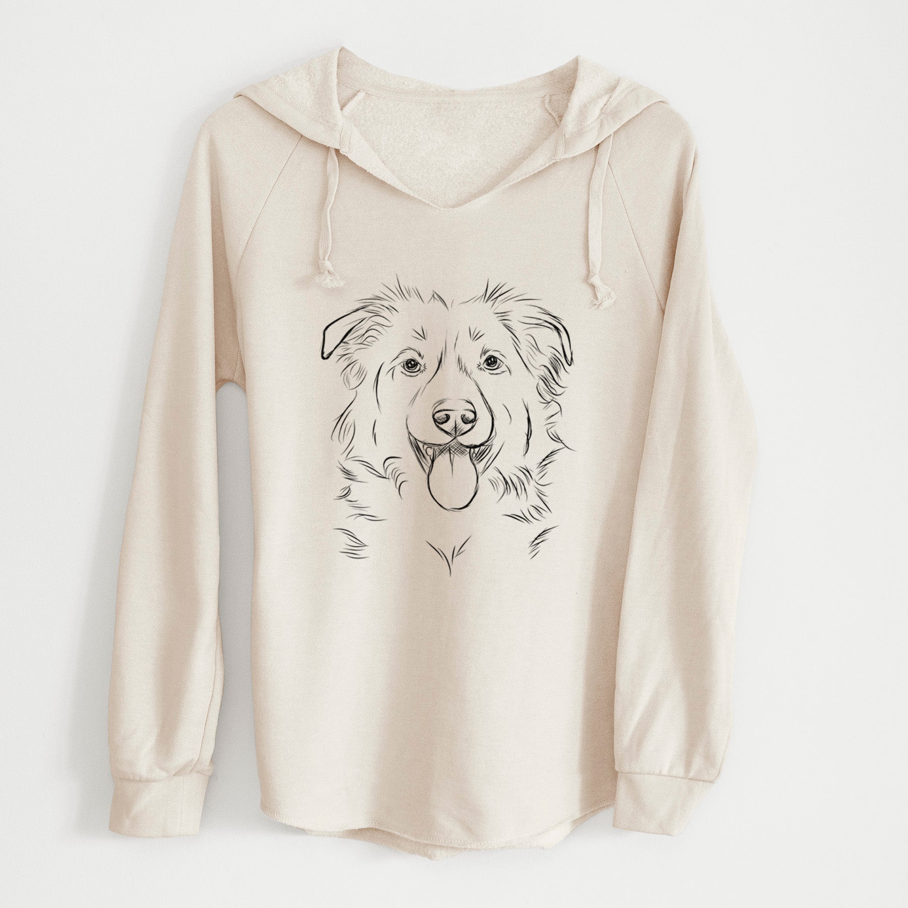 Bare Tucker the Collie Shepherd - Cali Wave Hooded Sweatshirt