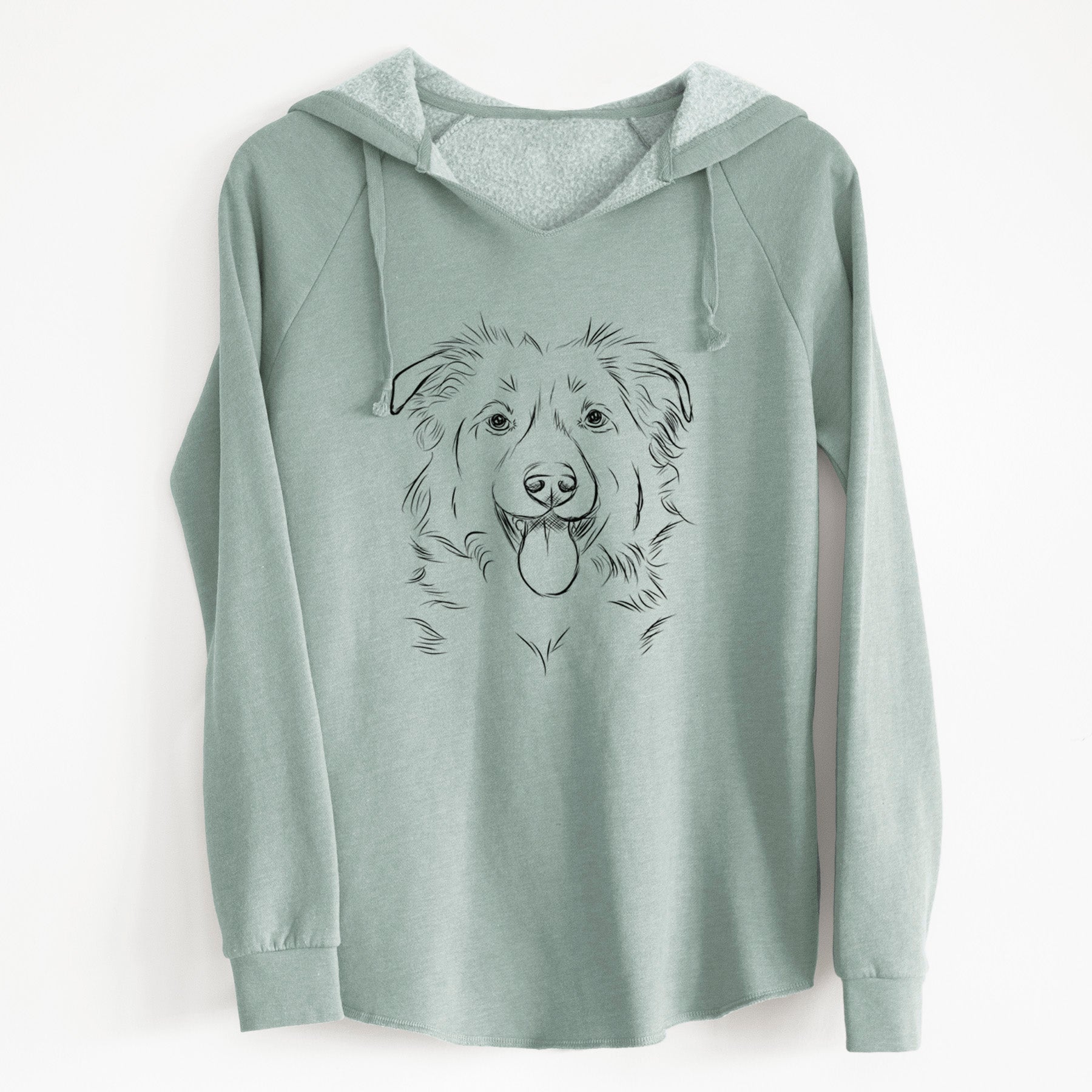 Bare Tucker the Collie Shepherd - Cali Wave Hooded Sweatshirt