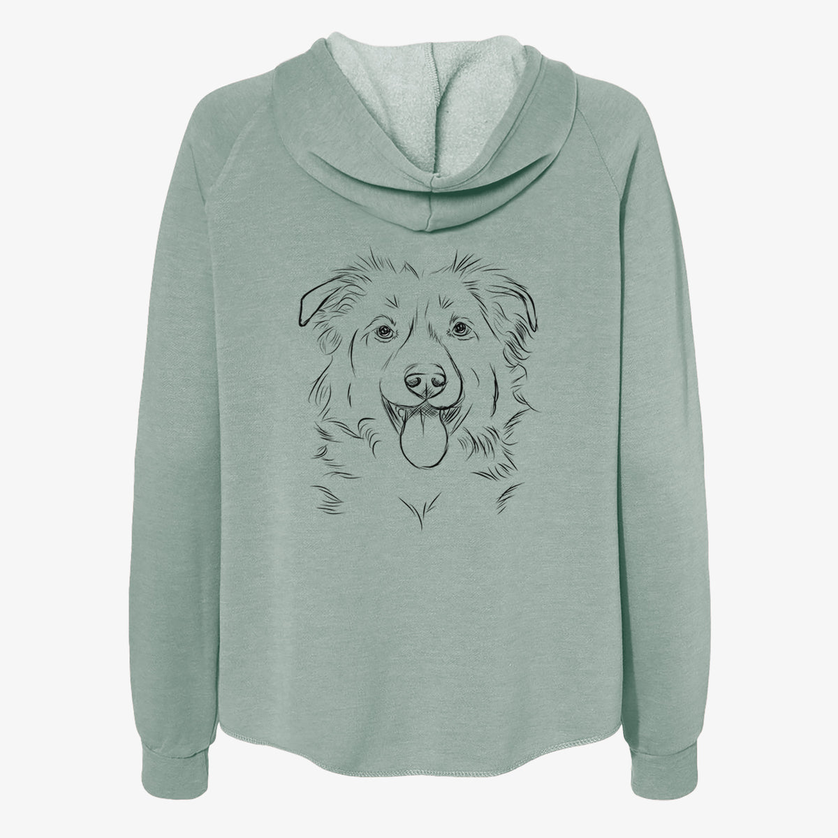 Tucker the Collie Shepherd - Women's Cali Wave Zip-Up Sweatshirt