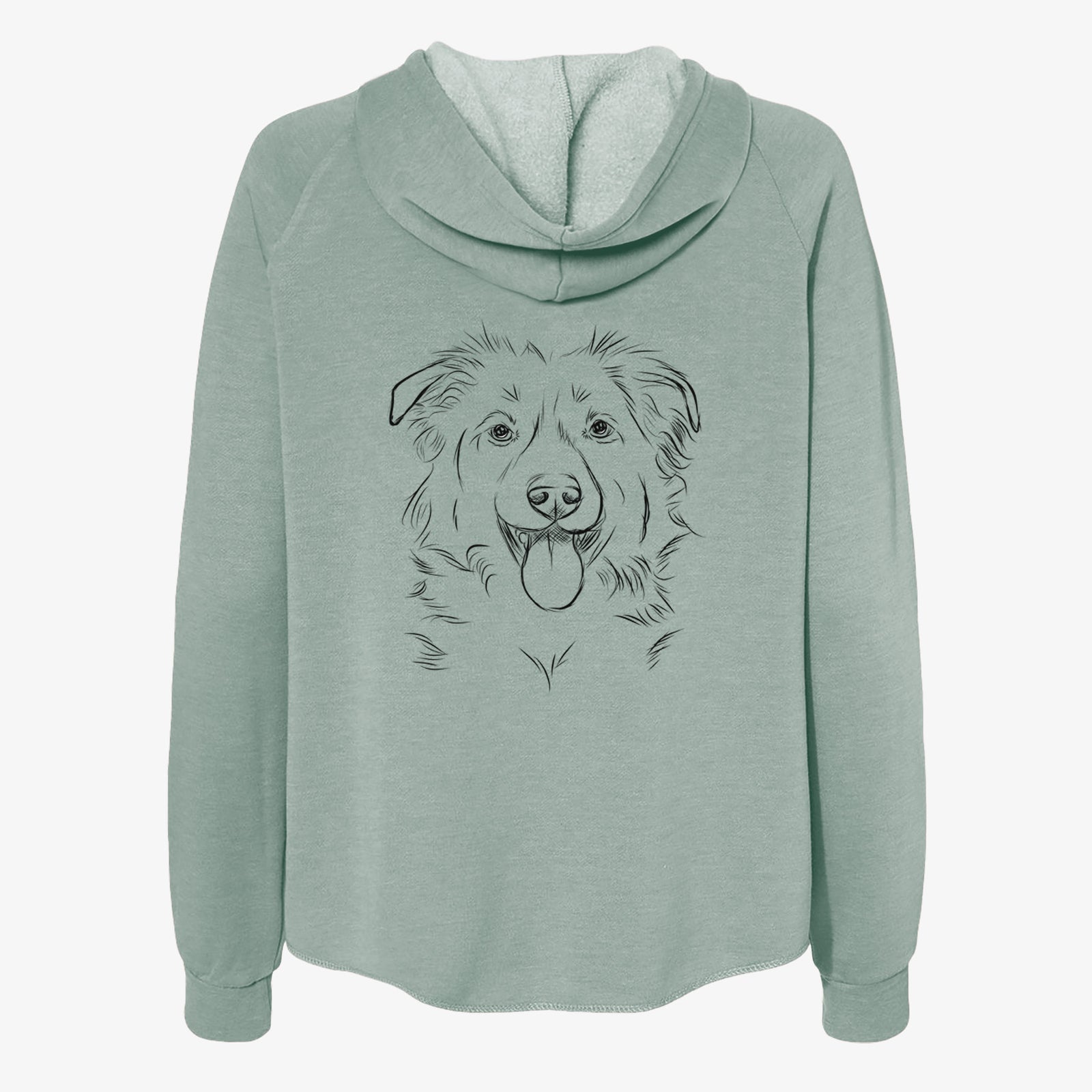 Tucker the Collie Shepherd - Women's Cali Wave Zip-Up Sweatshirt