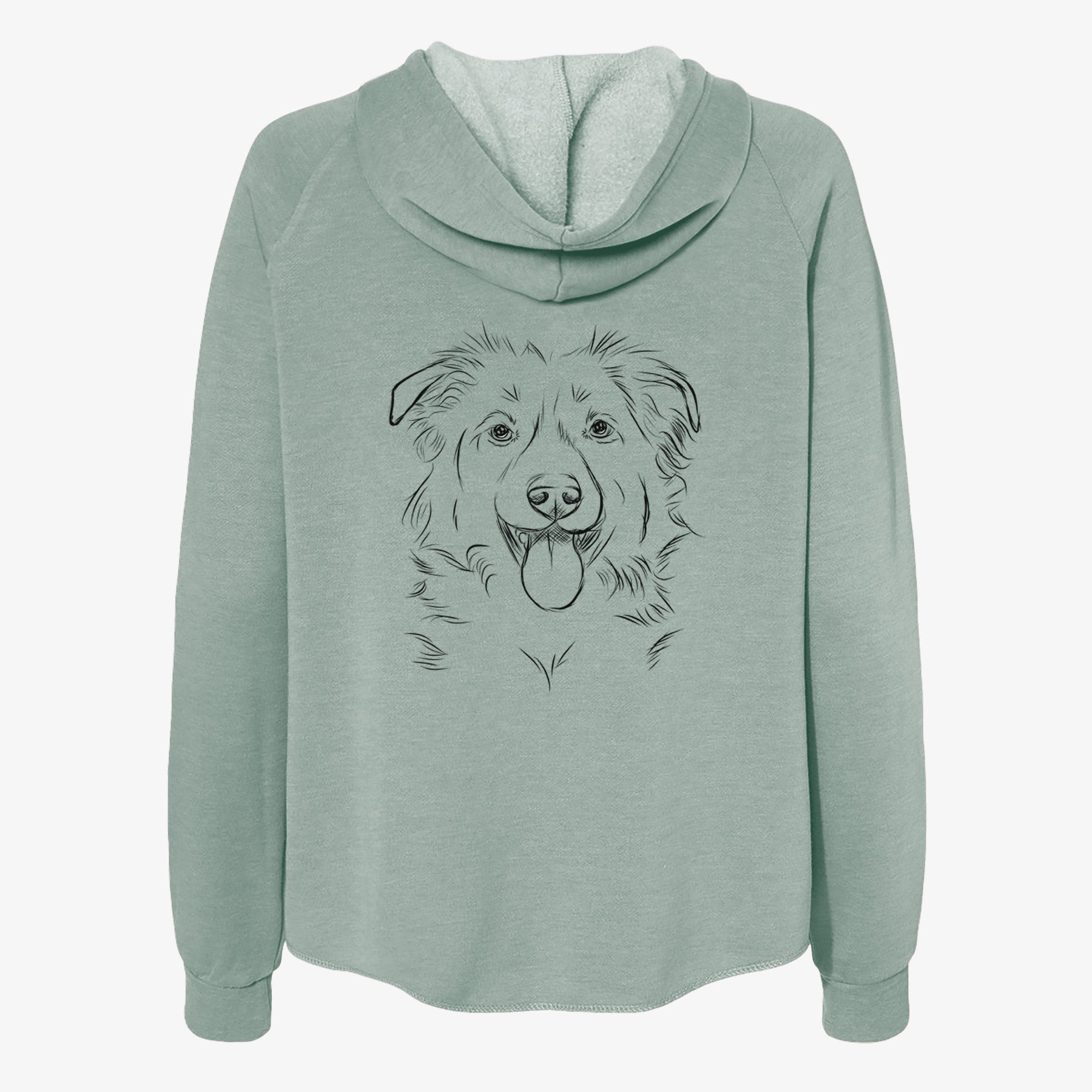 Tucker the Collie Shepherd - Women's Cali Wave Zip-Up Sweatshirt