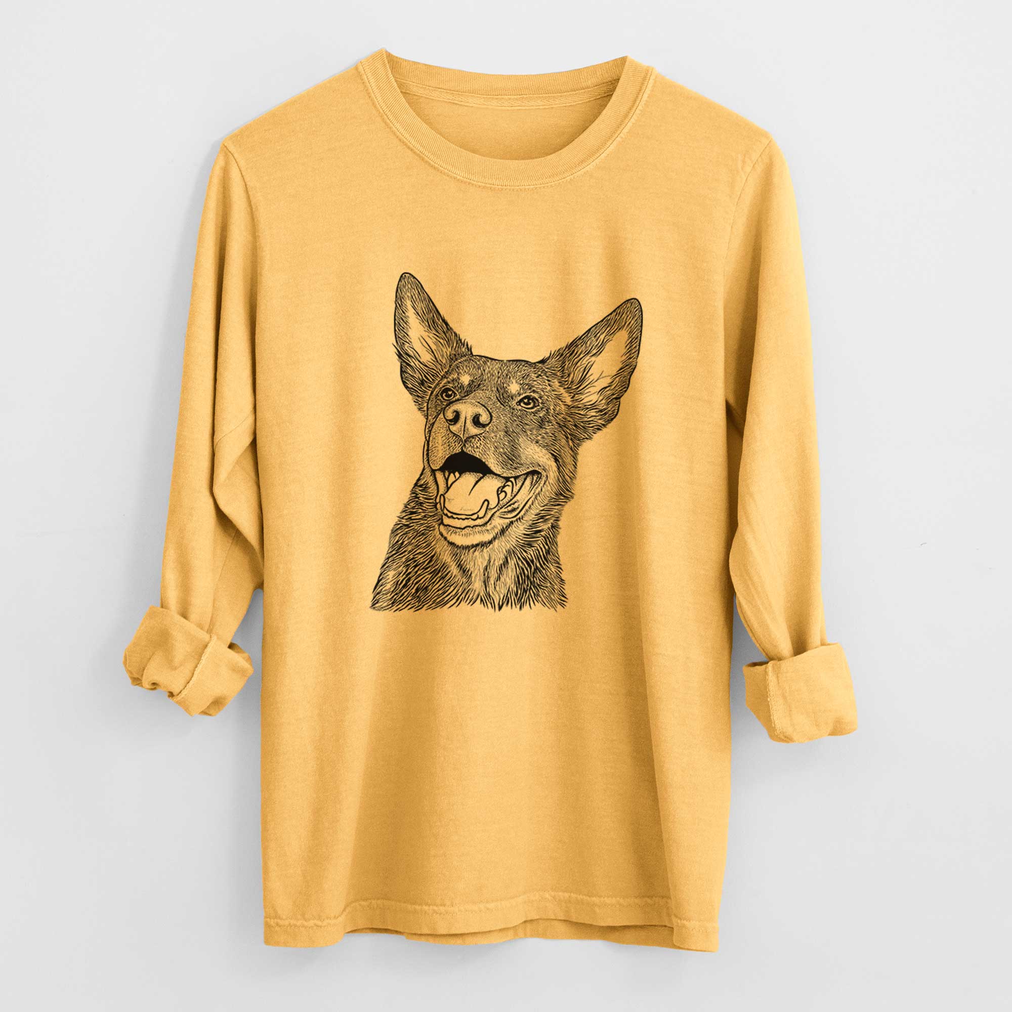 Bare Tucker the Australian Kelpie - Heavyweight 100% Cotton Long Sleeve