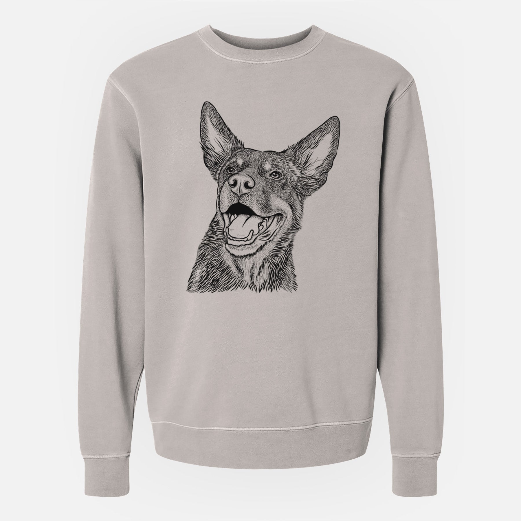 Bare Tucker the Australian Kelpie - Unisex Pigment Dyed Crew Sweatshirt