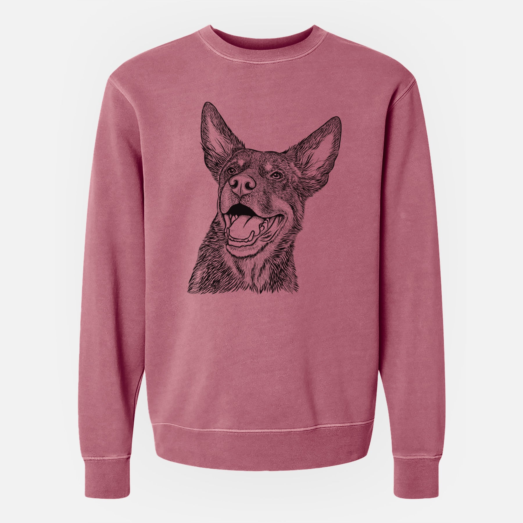 Bare Tucker the Australian Kelpie - Unisex Pigment Dyed Crew Sweatshirt