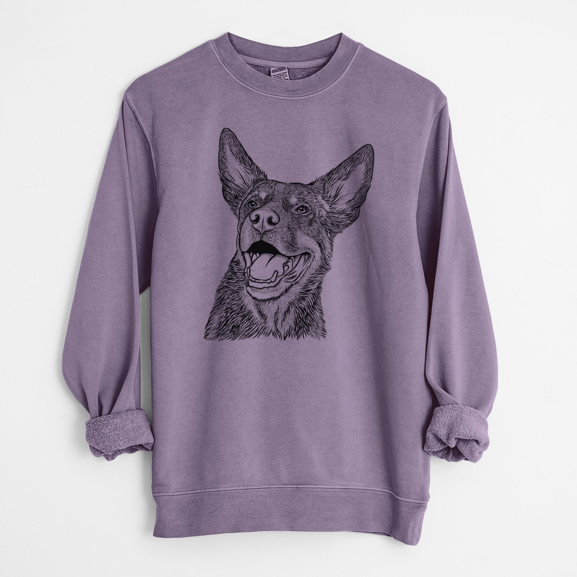 Bare Tucker the Australian Kelpie - Unisex Pigment Dyed Crew Sweatshirt